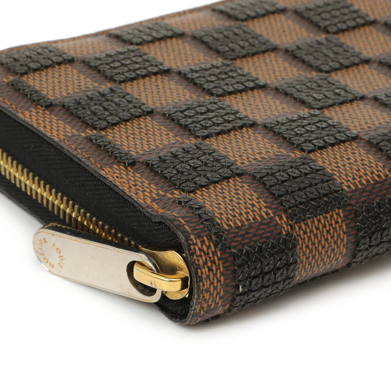 Louis Vuitton Black Damier Paillettes Zippy Wallet - Image 4