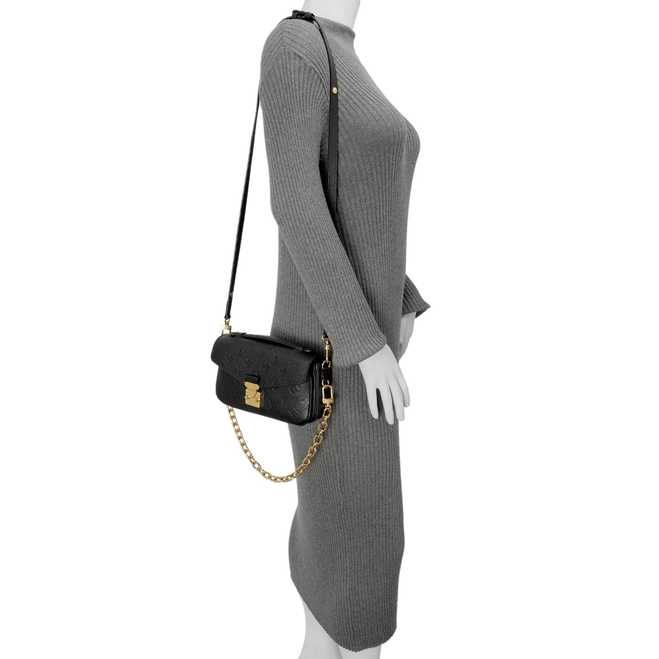 Louis Vuitton Black Empreinte Pochette Metis East West - Image 7