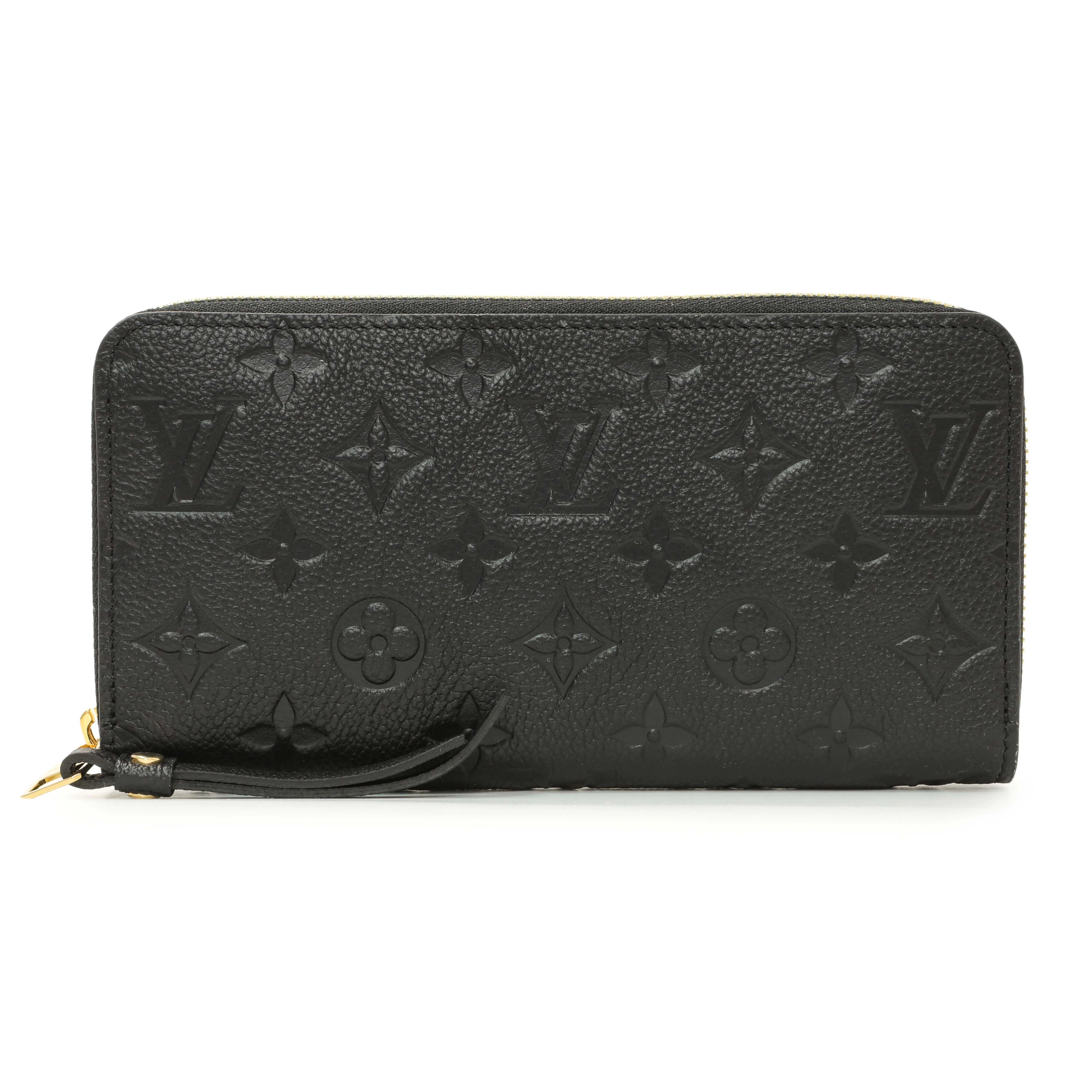 Louis Vuitton Black Empreinte Zippy Wallet