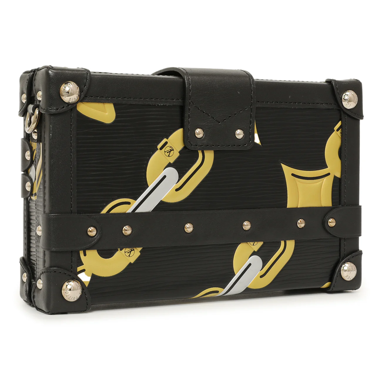 Louis Vuitton Black Epi Chain Flower Petite Malle - Image 2