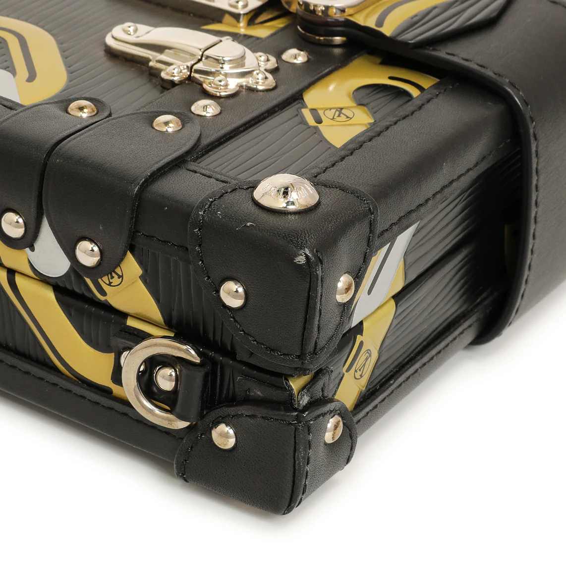 Louis Vuitton Black Epi Chain Flower Petite Malle - Image 6