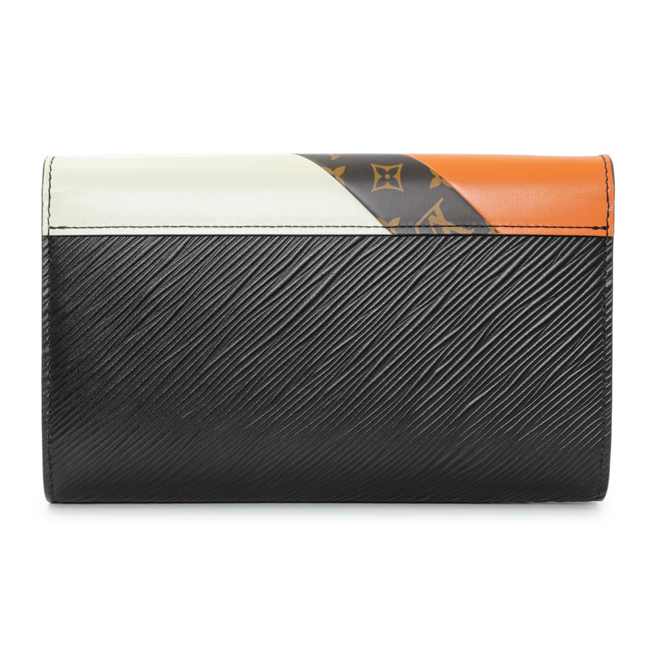 Louis Vuitton Black Epi Monogram Twist Chain Wallet - Image 2