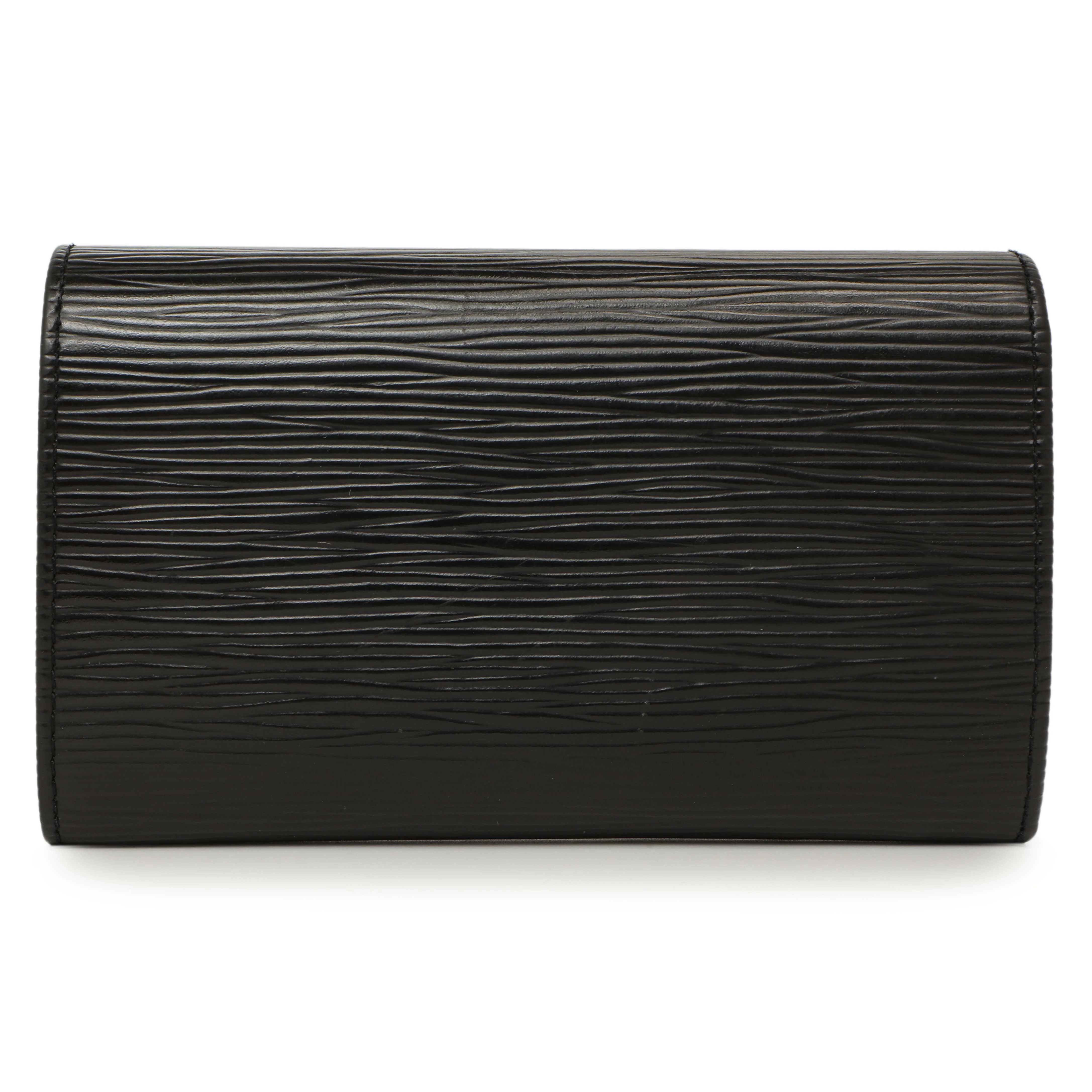 Louis Vuitton Black Epi Porte-Monnaie Billets Tresor Wallet - Image 2