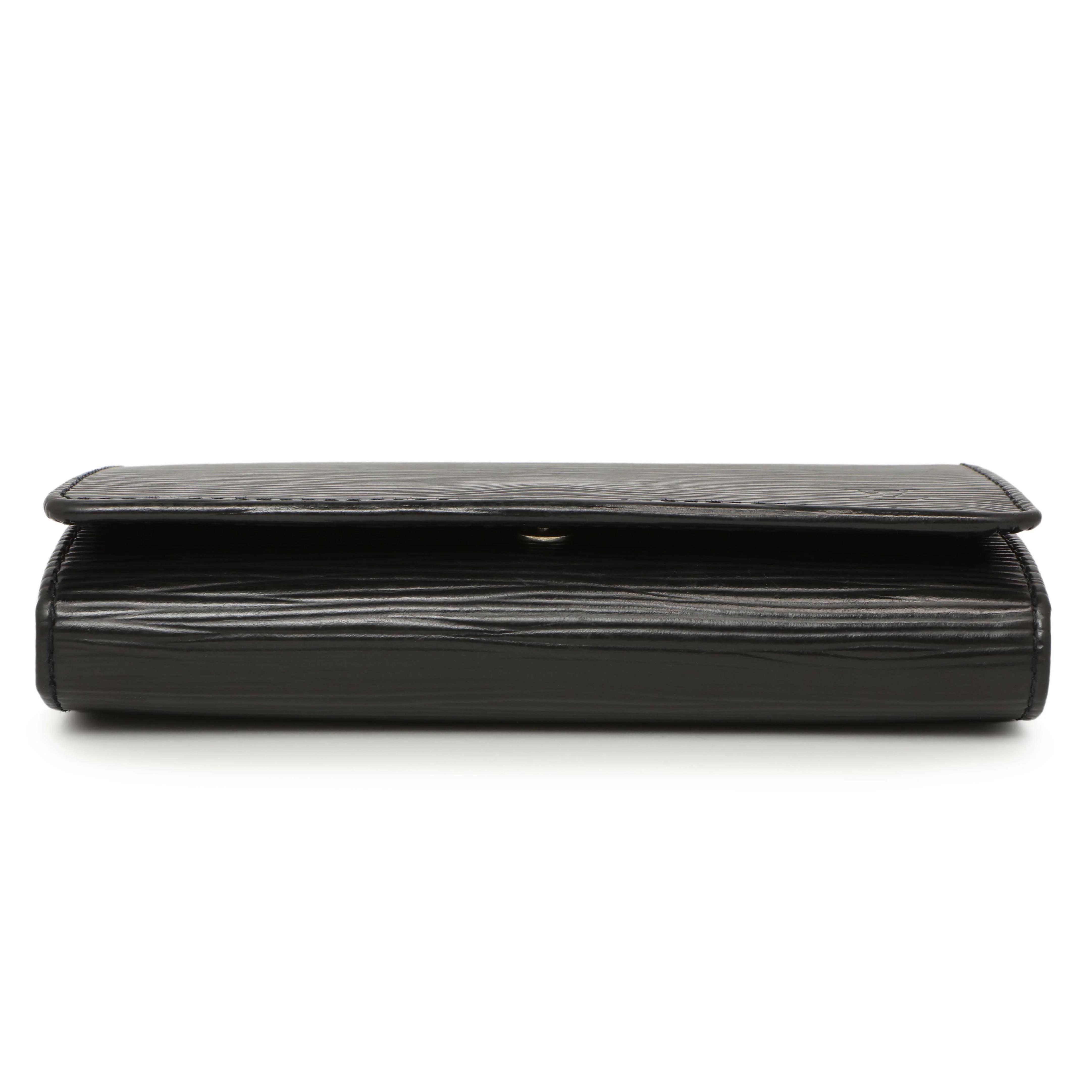 Louis Vuitton Black Epi Porte-Monnaie Billets Tresor Wallet - Image 3