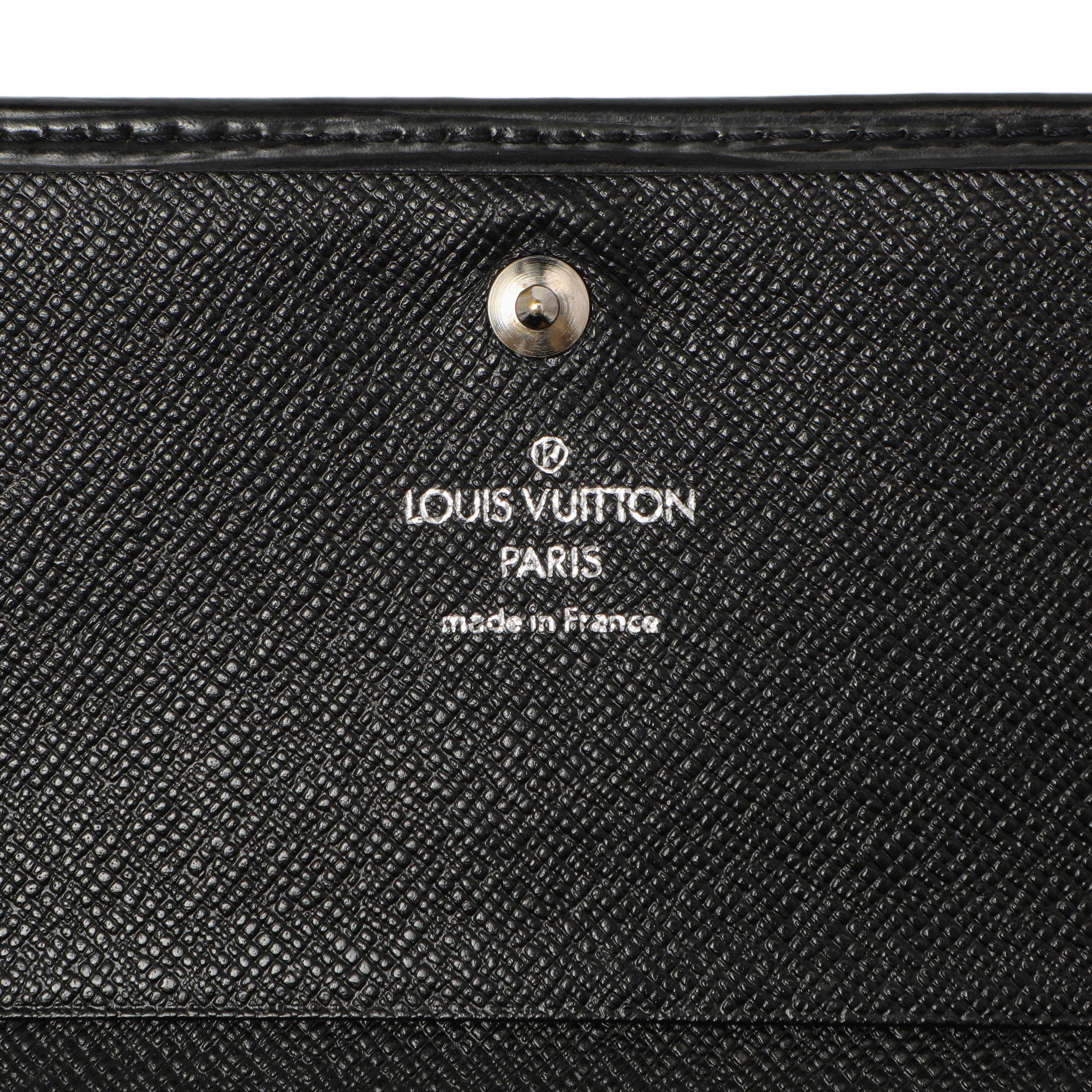 Louis Vuitton Black Epi Porte-Monnaie Billets Tresor Wallet - Image 5