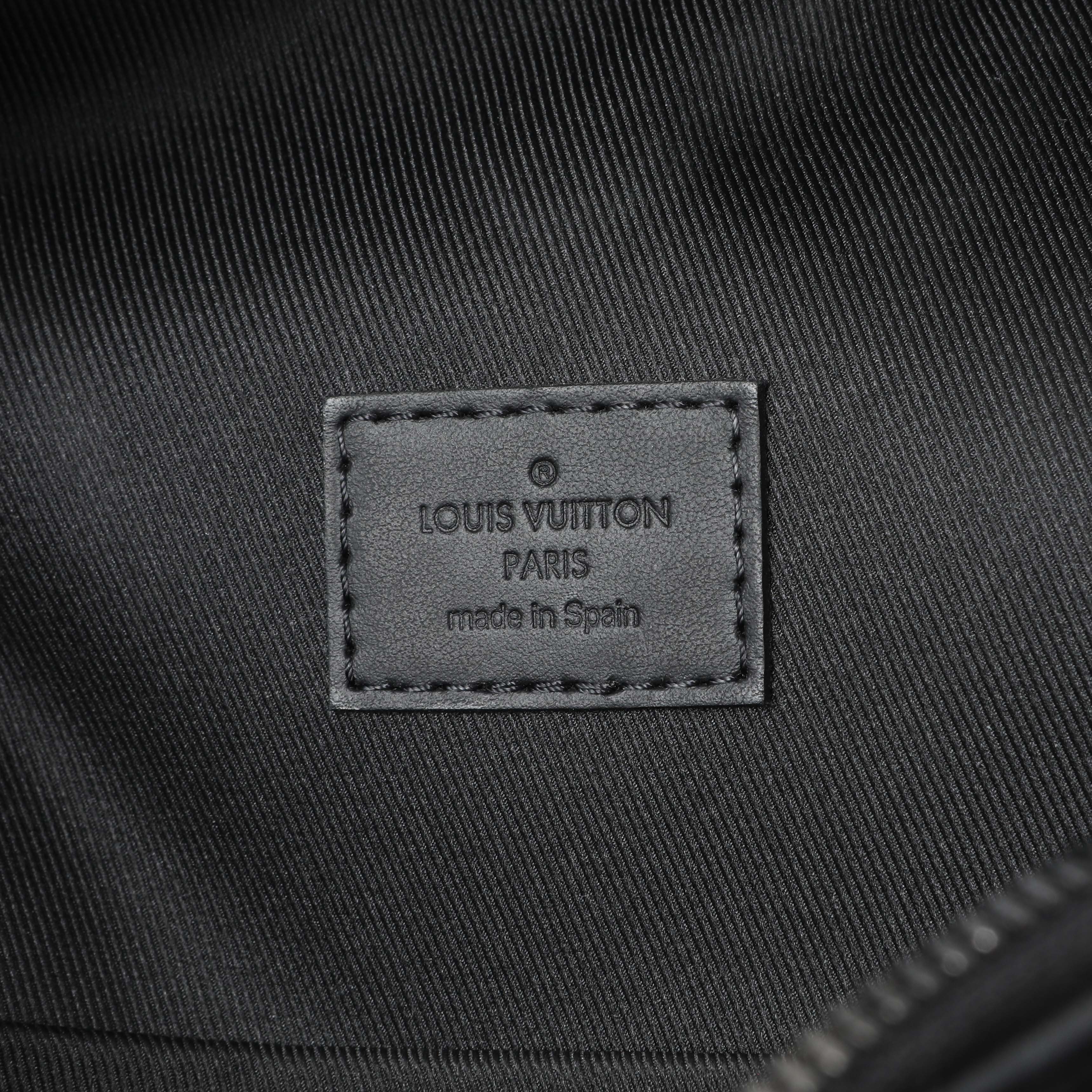Louis Vuitton Black Grained Calfskin Aerogram Takeoff Backpack - Image 9