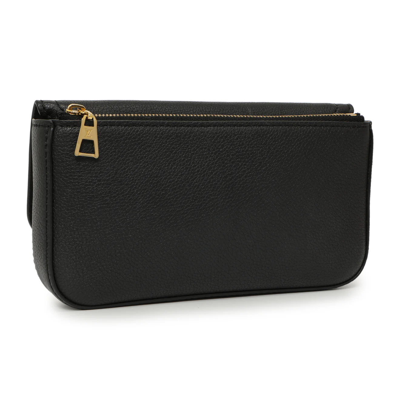 Louis Vuitton Black Grained Calfskin Lockme Chain Phone Pouch - Image 2