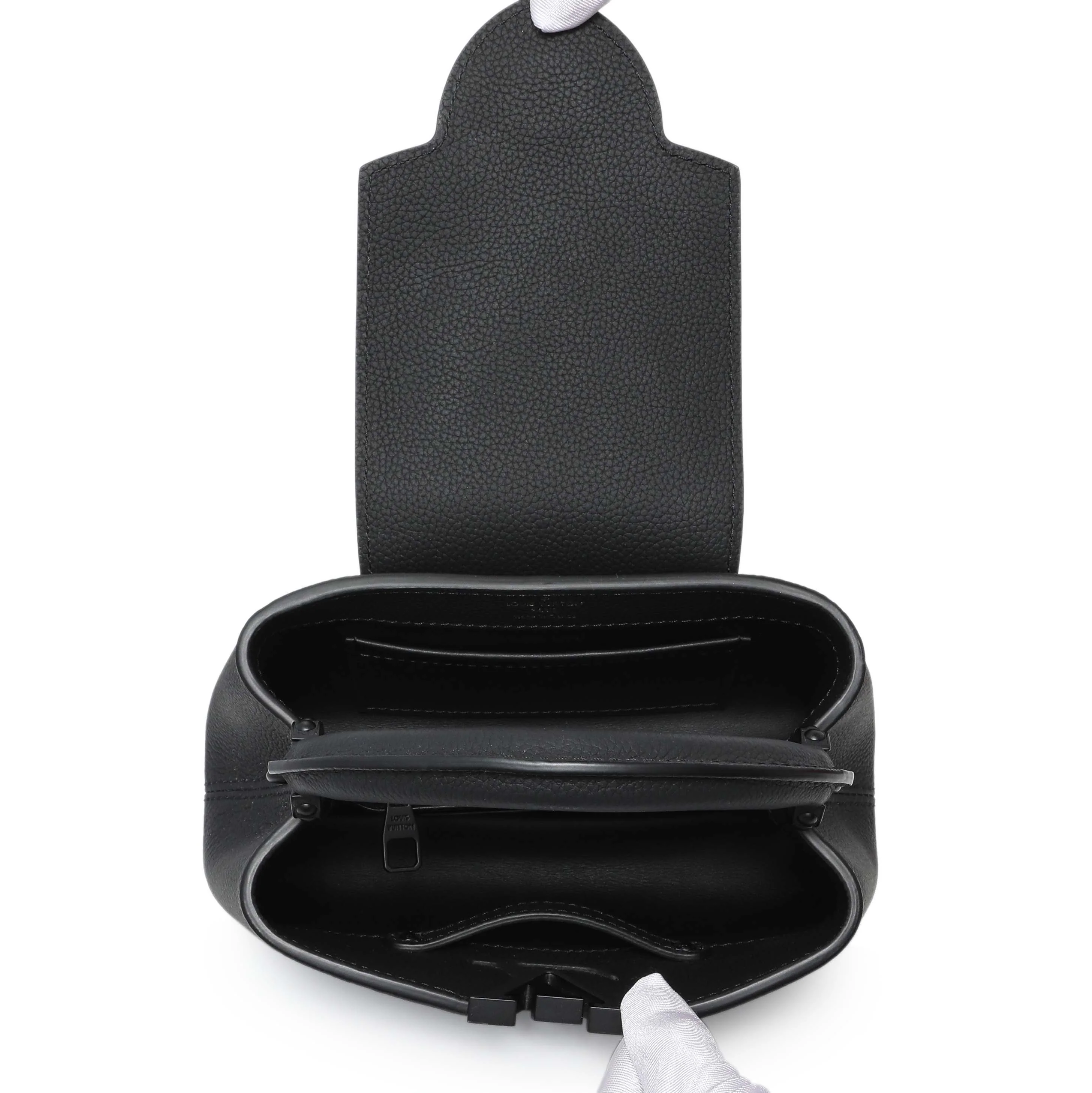 Louis Vuitton Black Matte Taurillon Capucines East West Mini - Image 6