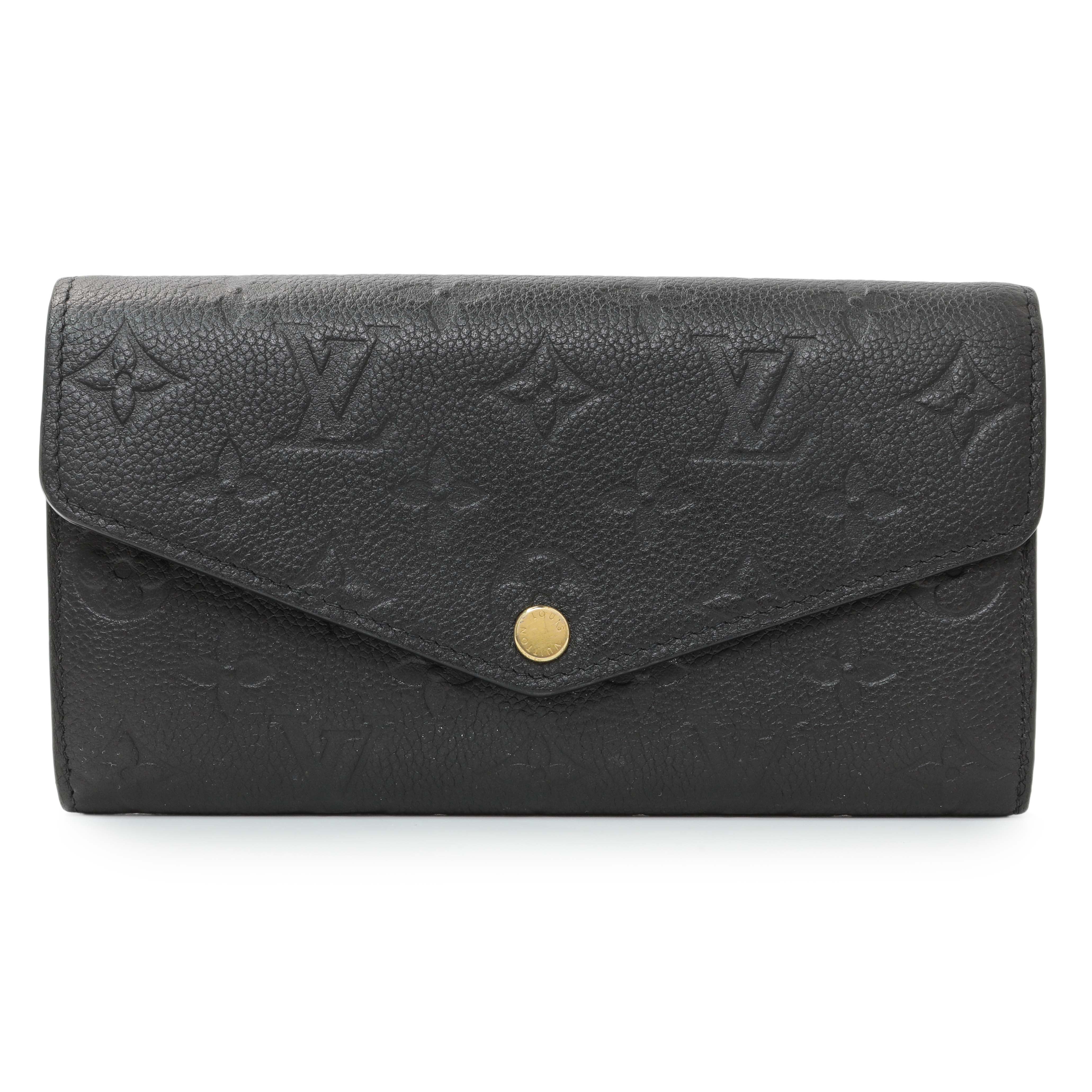 Louis Vuitton Black Monogram Empreinte Sarah Wallet