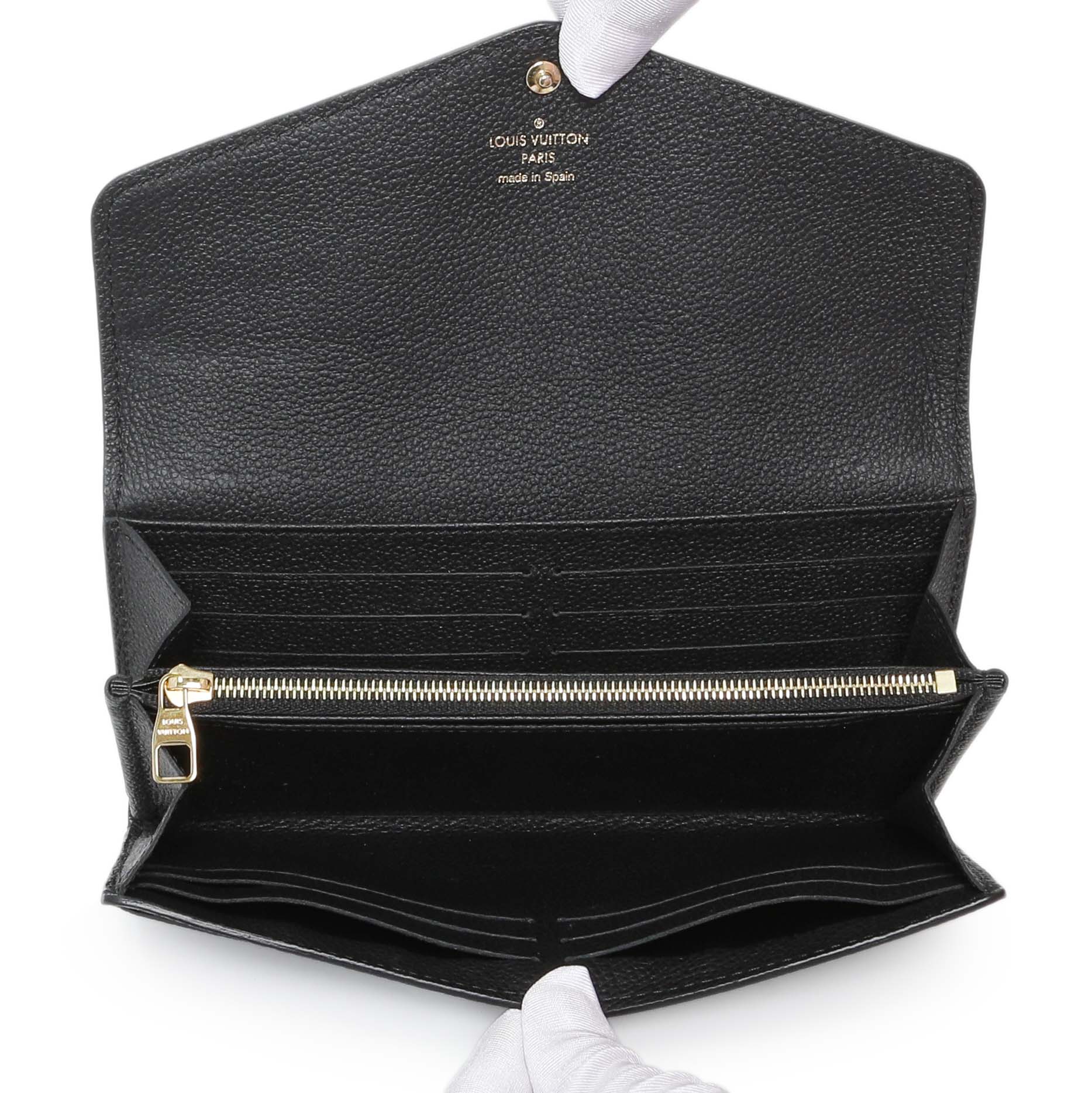 Louis Vuitton Black Monogram Empreinte Sarah Wallet - Image 12