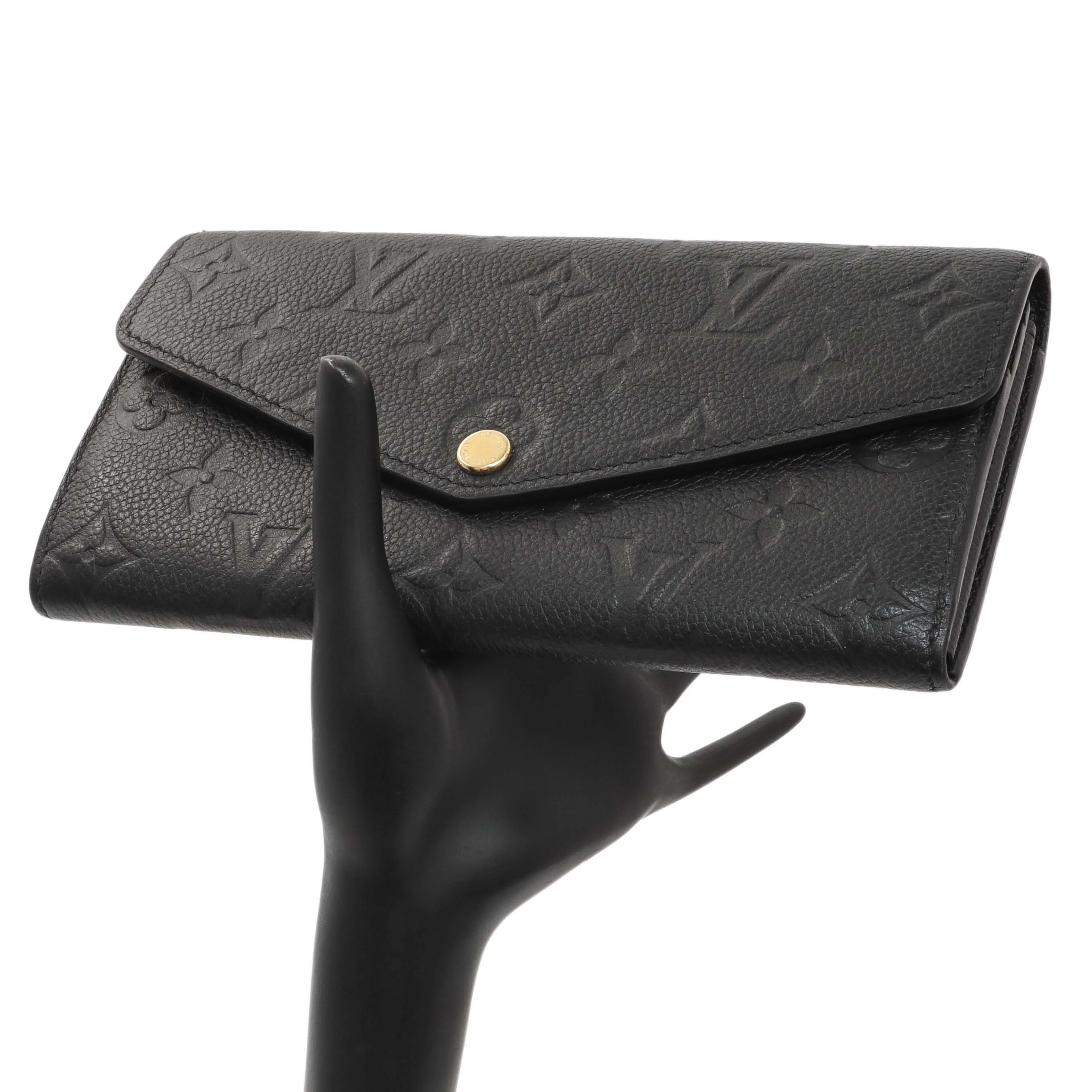 Louis Vuitton Black Monogram Empreinte Sarah Wallet - Image 14