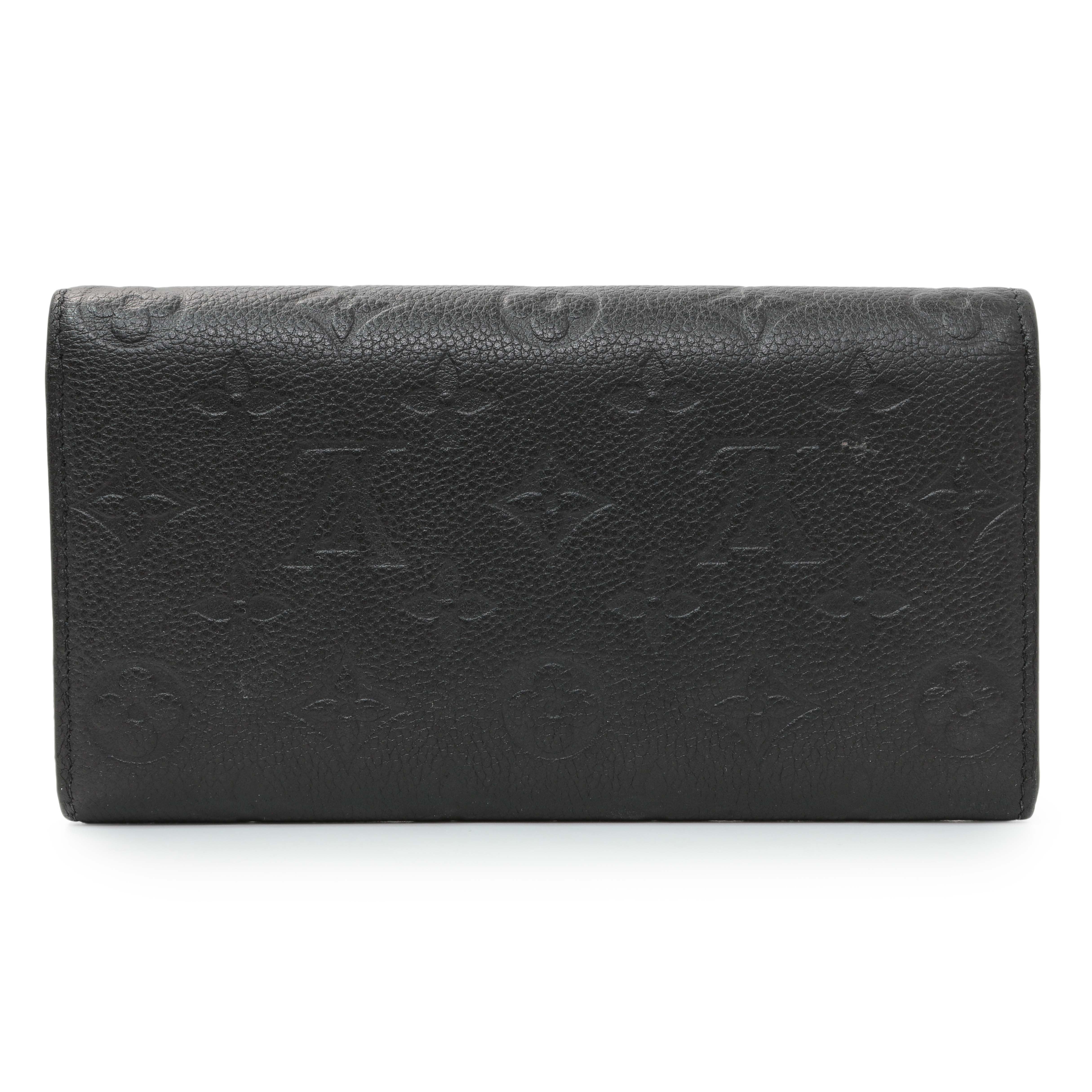 Louis Vuitton Black Monogram Empreinte Sarah Wallet - Image 2