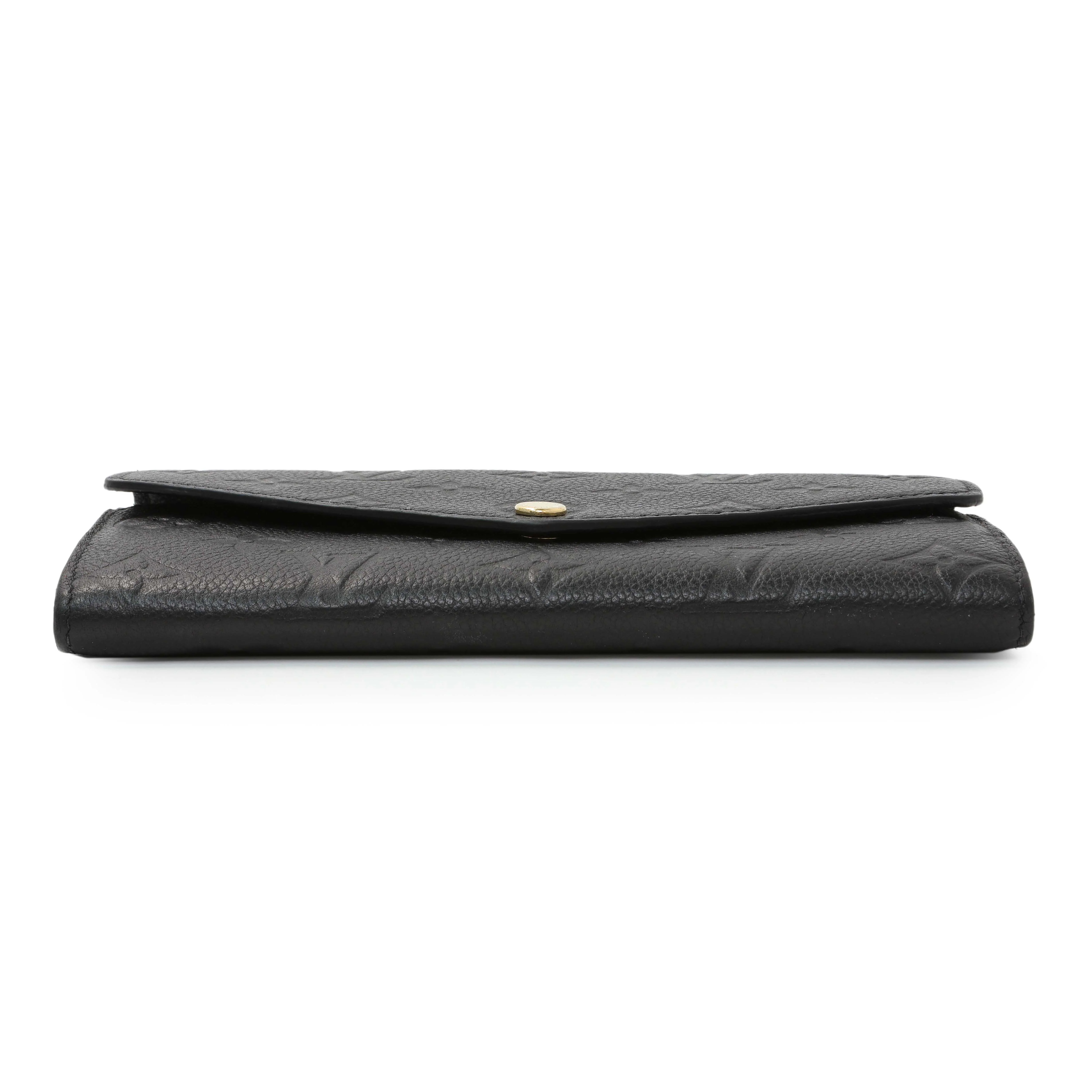 Louis Vuitton Black Monogram Empreinte Sarah Wallet - Image 3