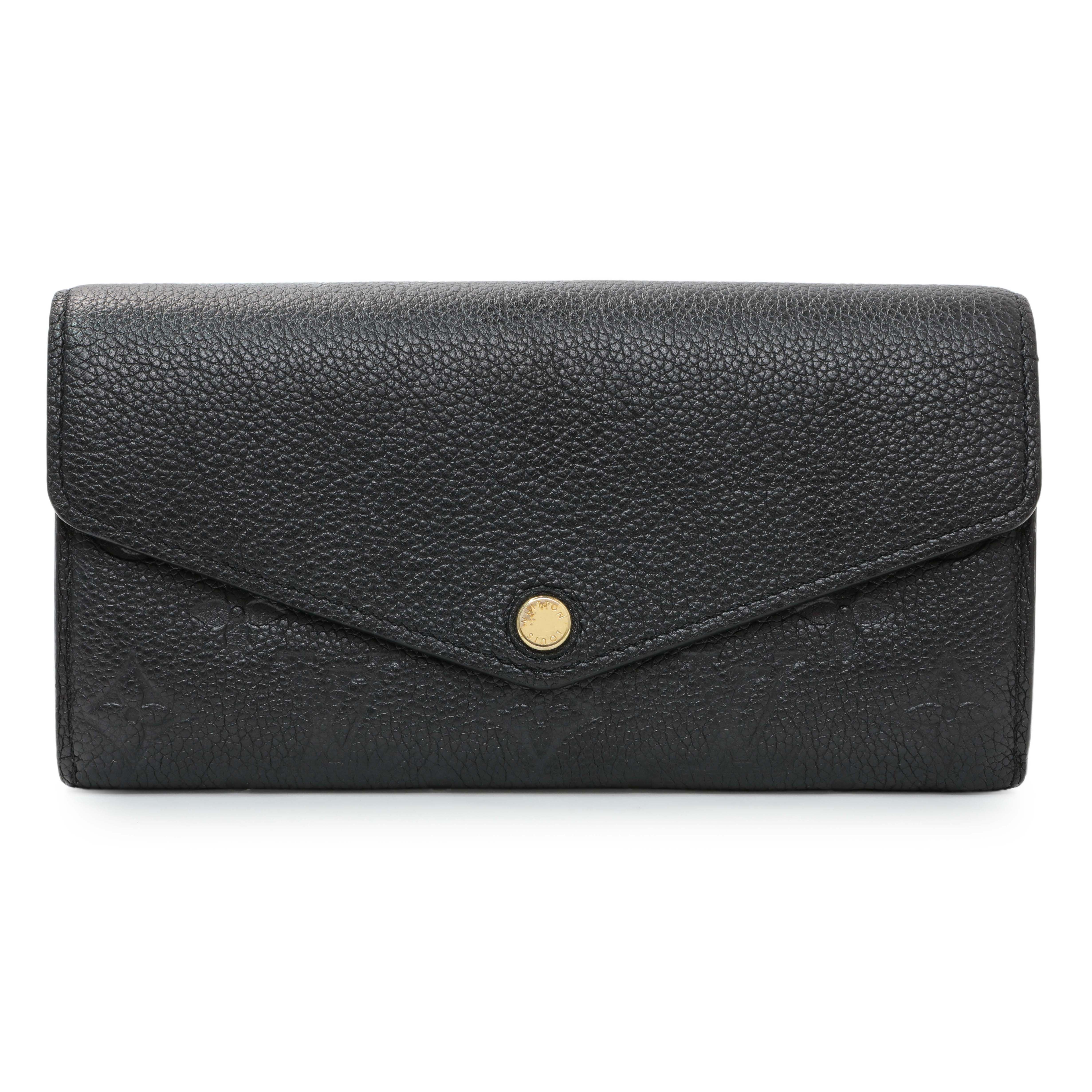 Louis Vuitton Black Monogram Empreinte Sarah Wallet