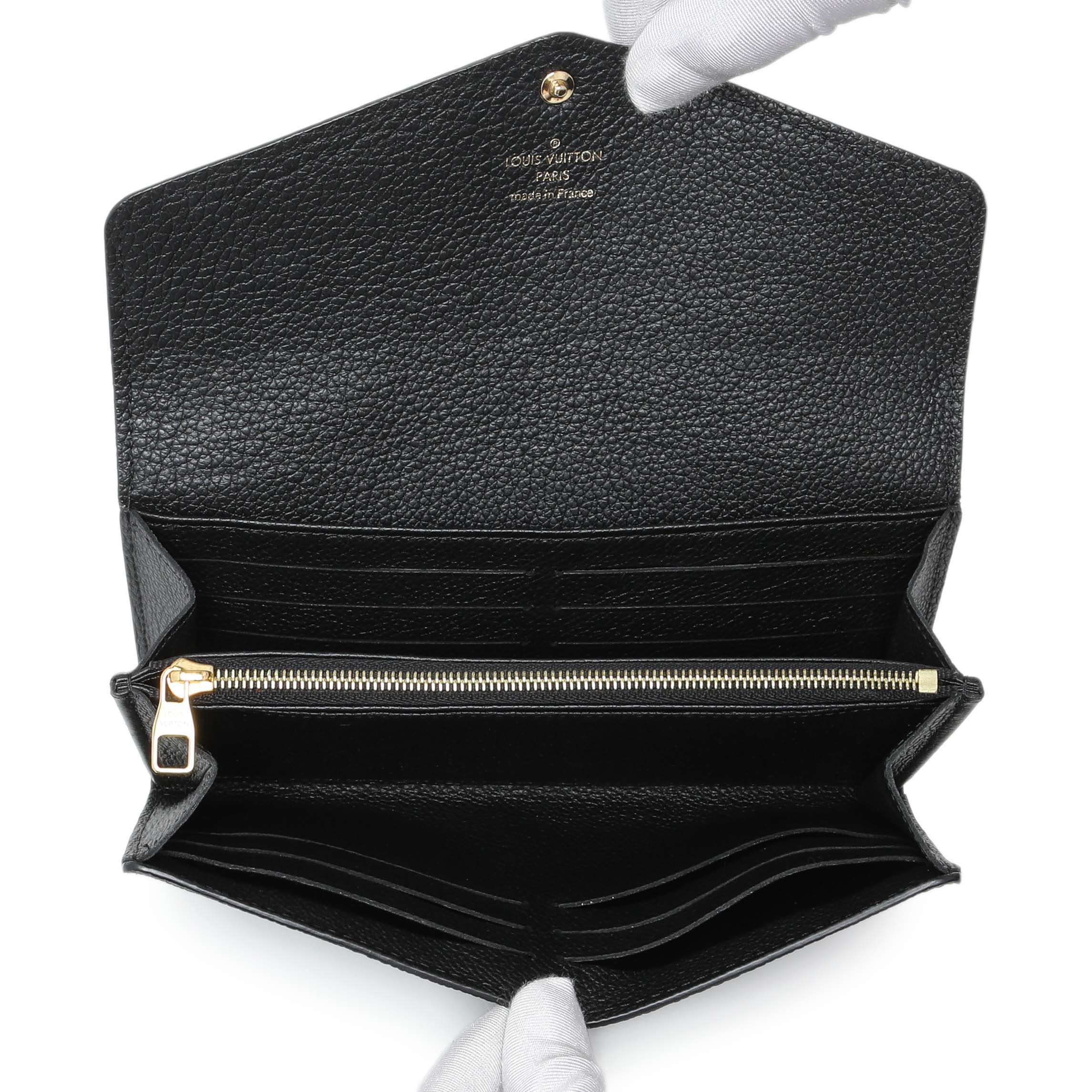 Louis Vuitton Black Monogram Empreinte Sarah Wallet - Image 11