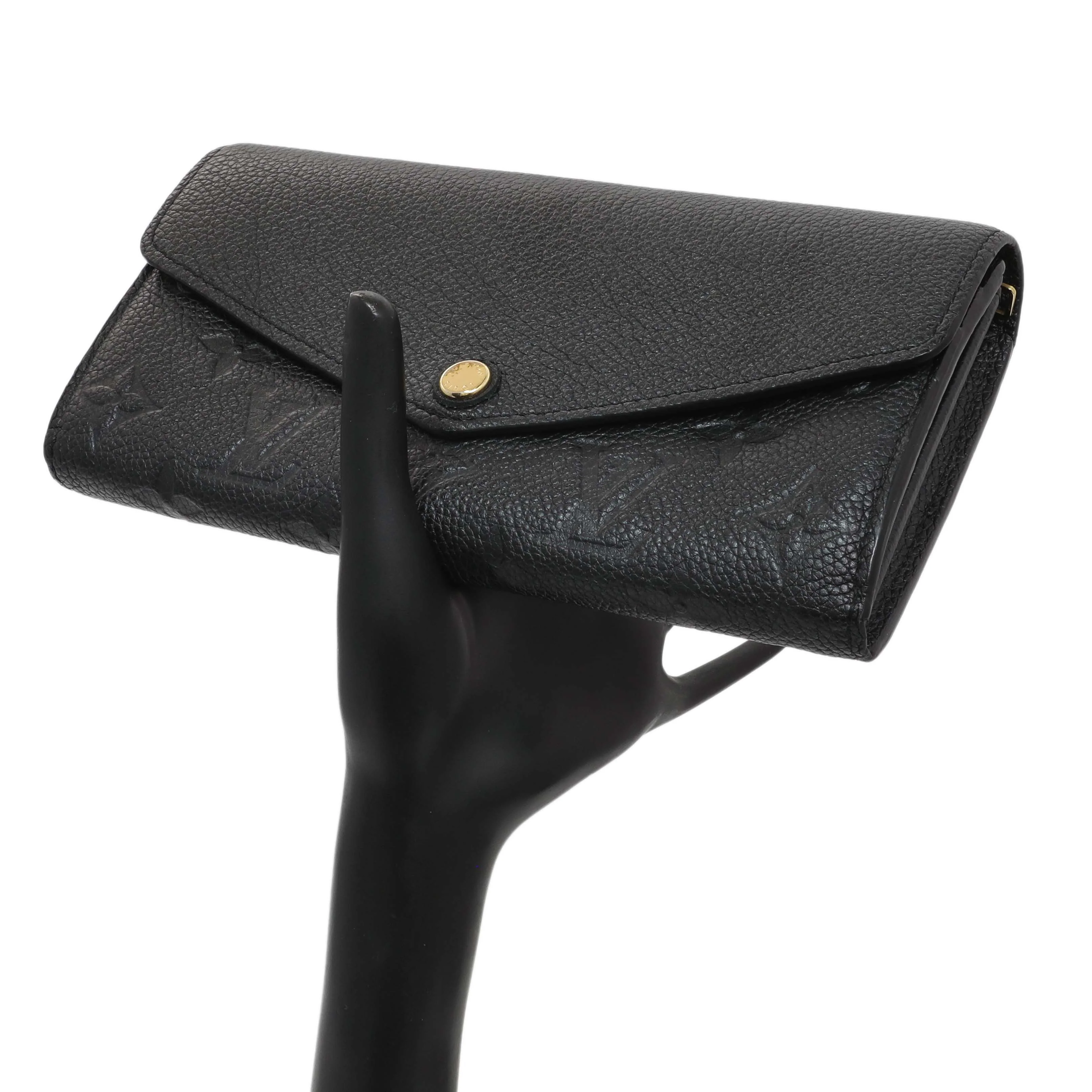 Louis Vuitton Black Monogram Empreinte Sarah Wallet - Image 13