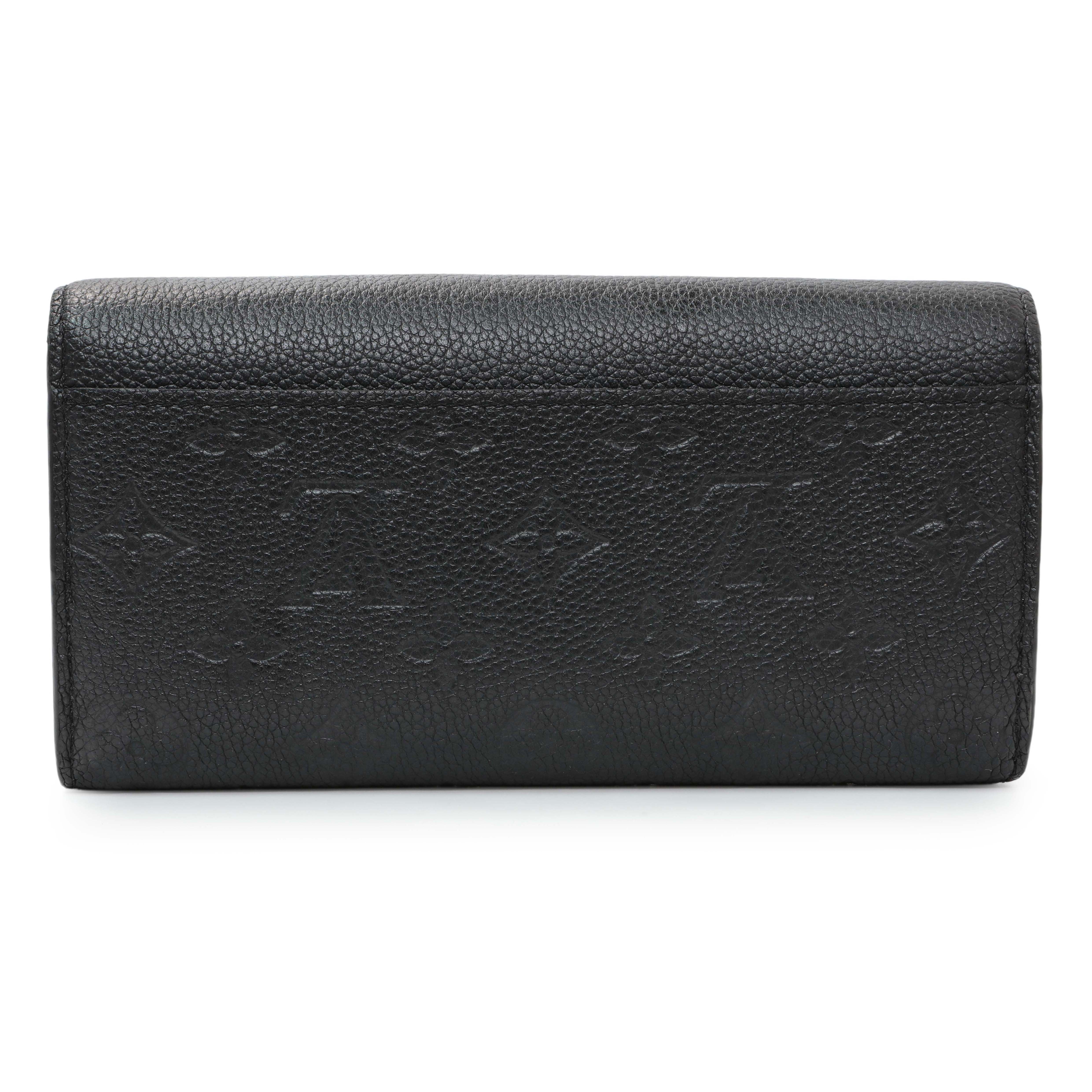 Louis Vuitton Black Monogram Empreinte Sarah Wallet - Image 2