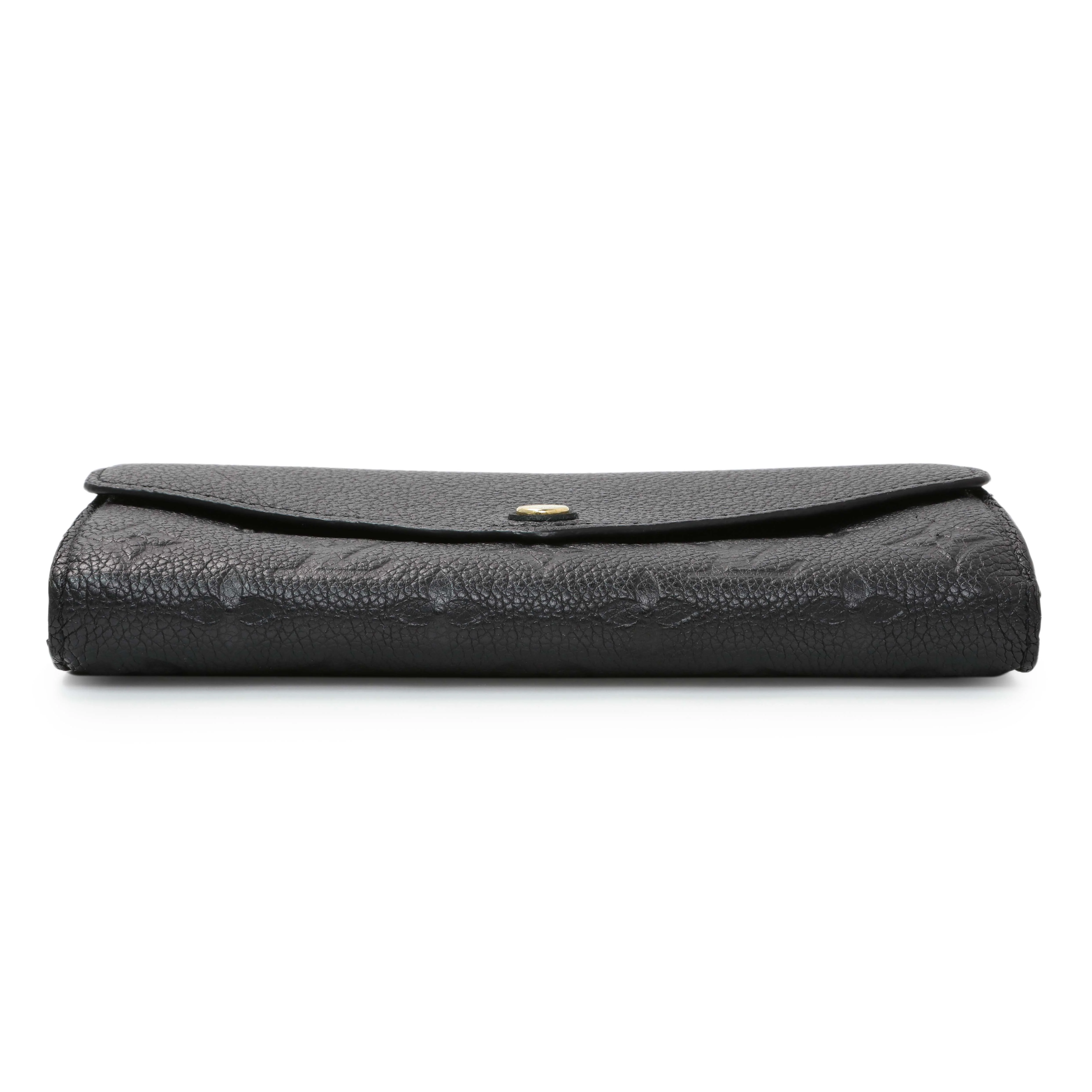 Louis Vuitton Black Monogram Empreinte Sarah Wallet - Image 3