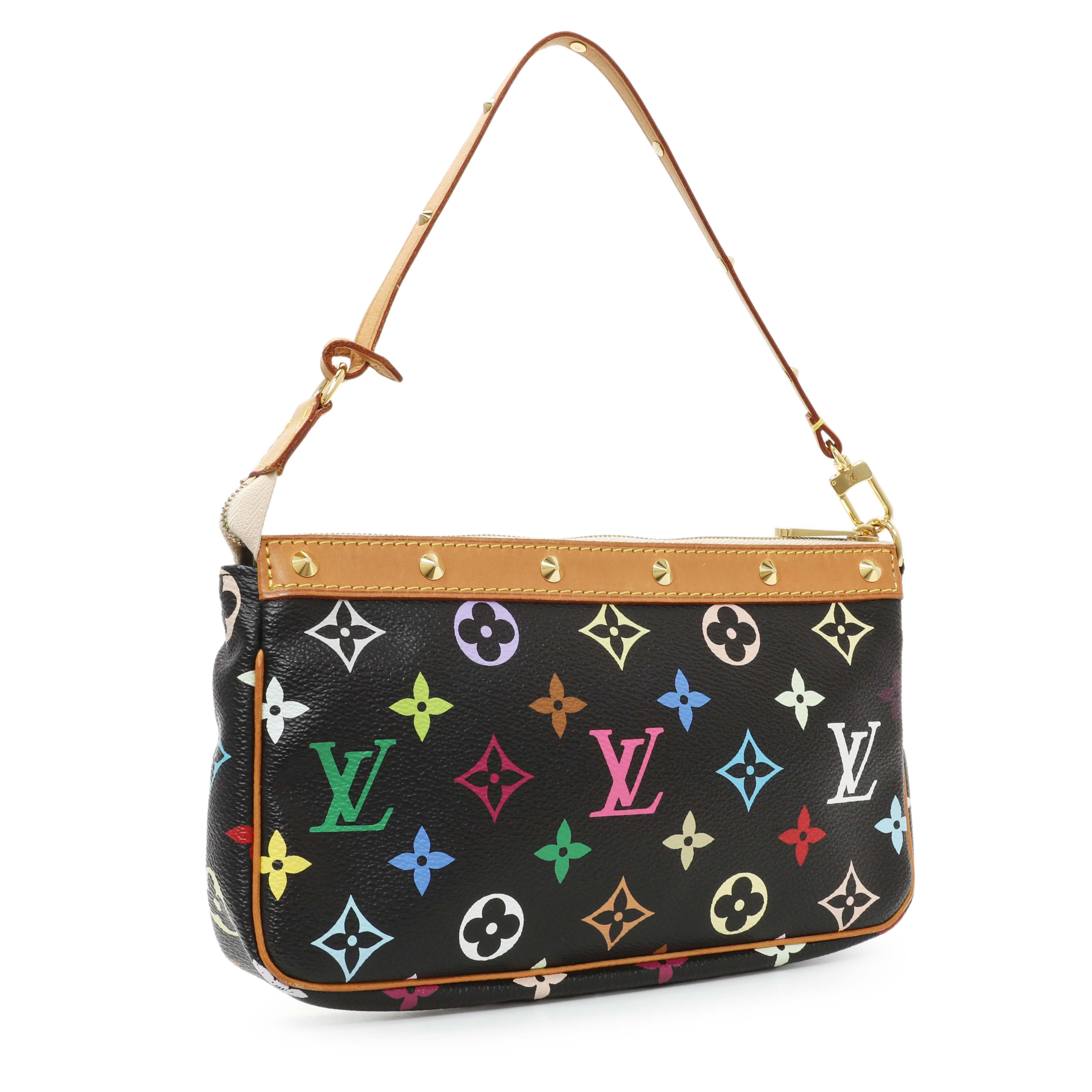 Louis Vuitton Black Monogram Multicolor Pochette Accessories - Image 2