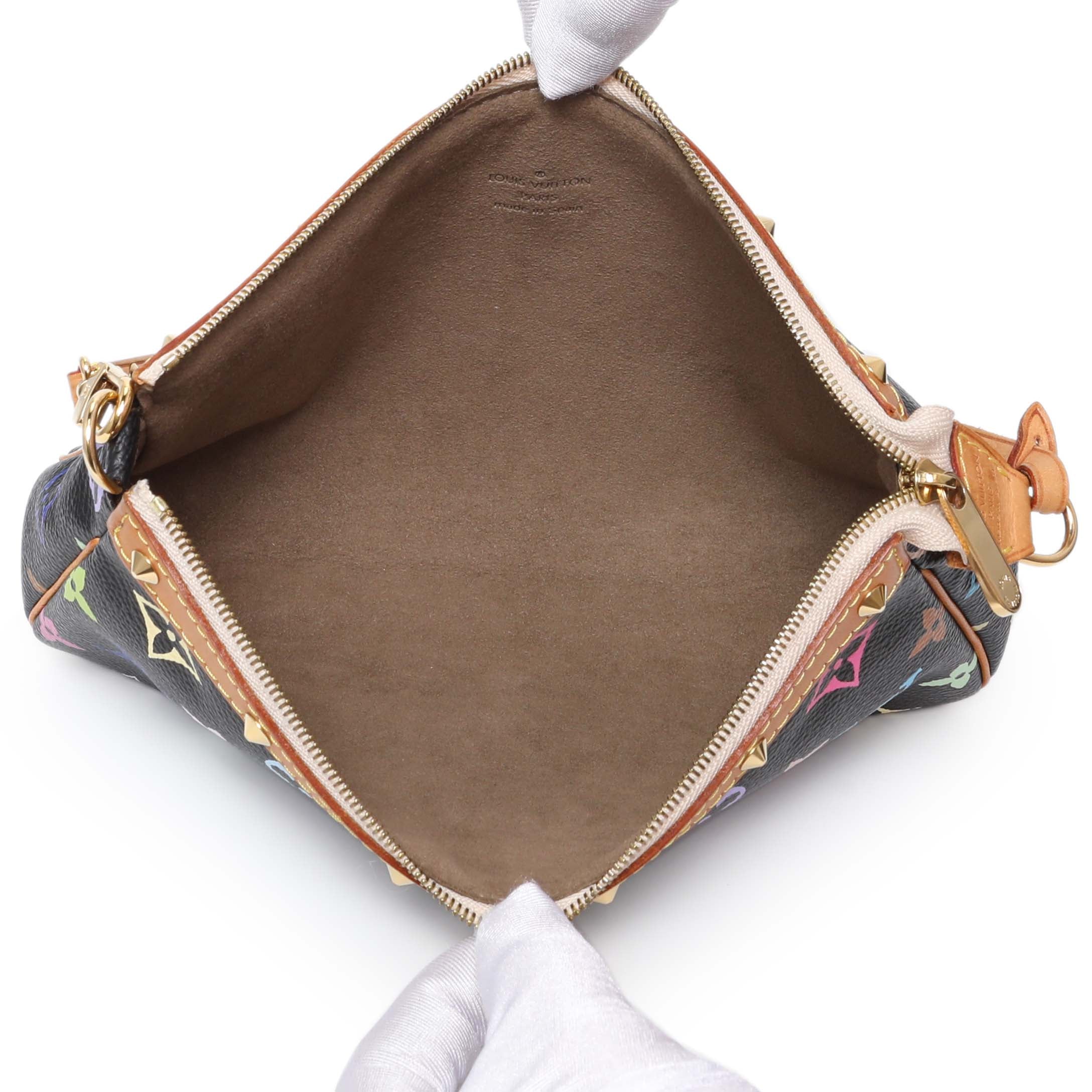 Louis Vuitton Black Monogram Multicolor Pochette Accessories - Image 8