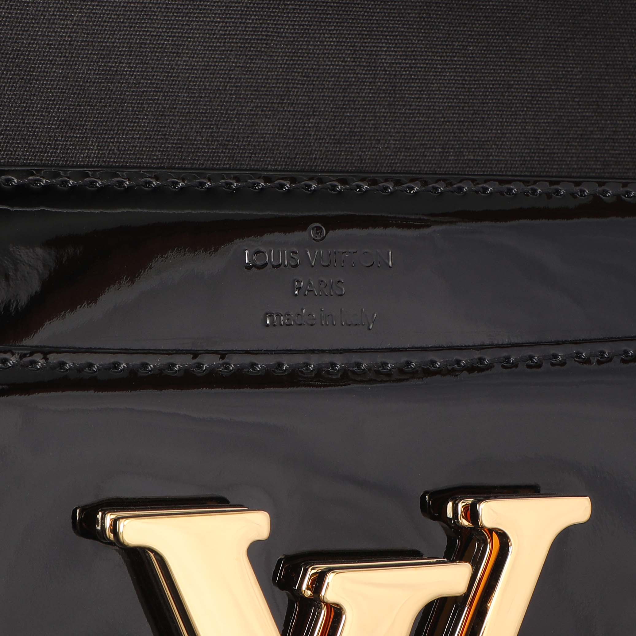 Louis Vuitton Black Patent Louise Clutch - Image 5