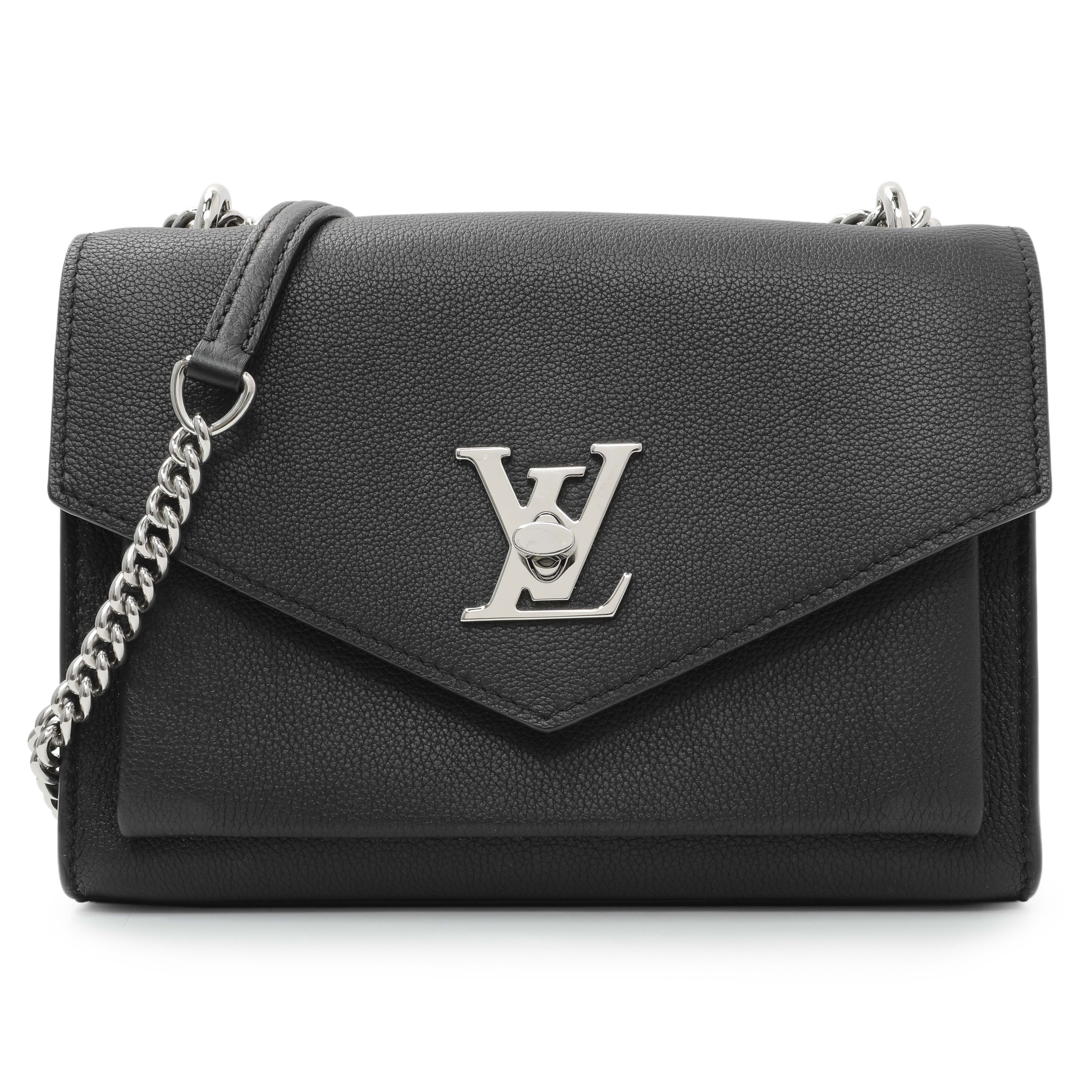 Louis Vuitton Black Soft Calfskin Mylockme Chain Bag
