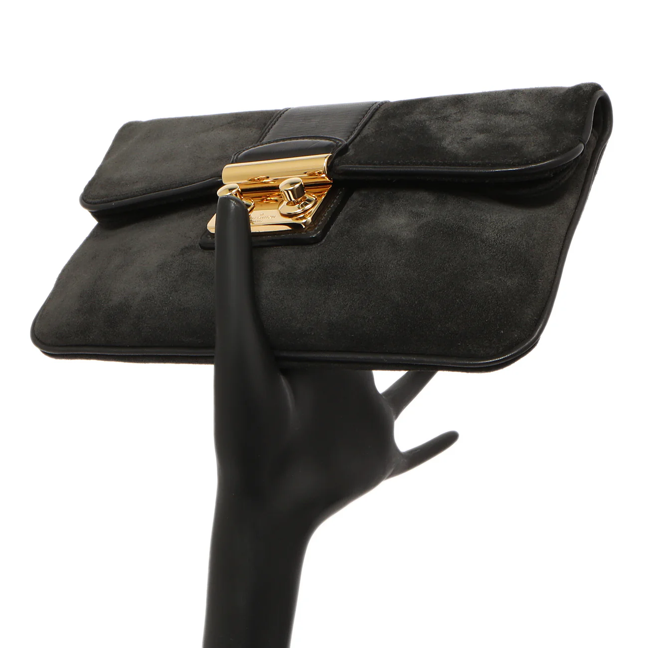 Louis Vuitton Black Suede Sofia Coppola Slim Clutch - Image 11