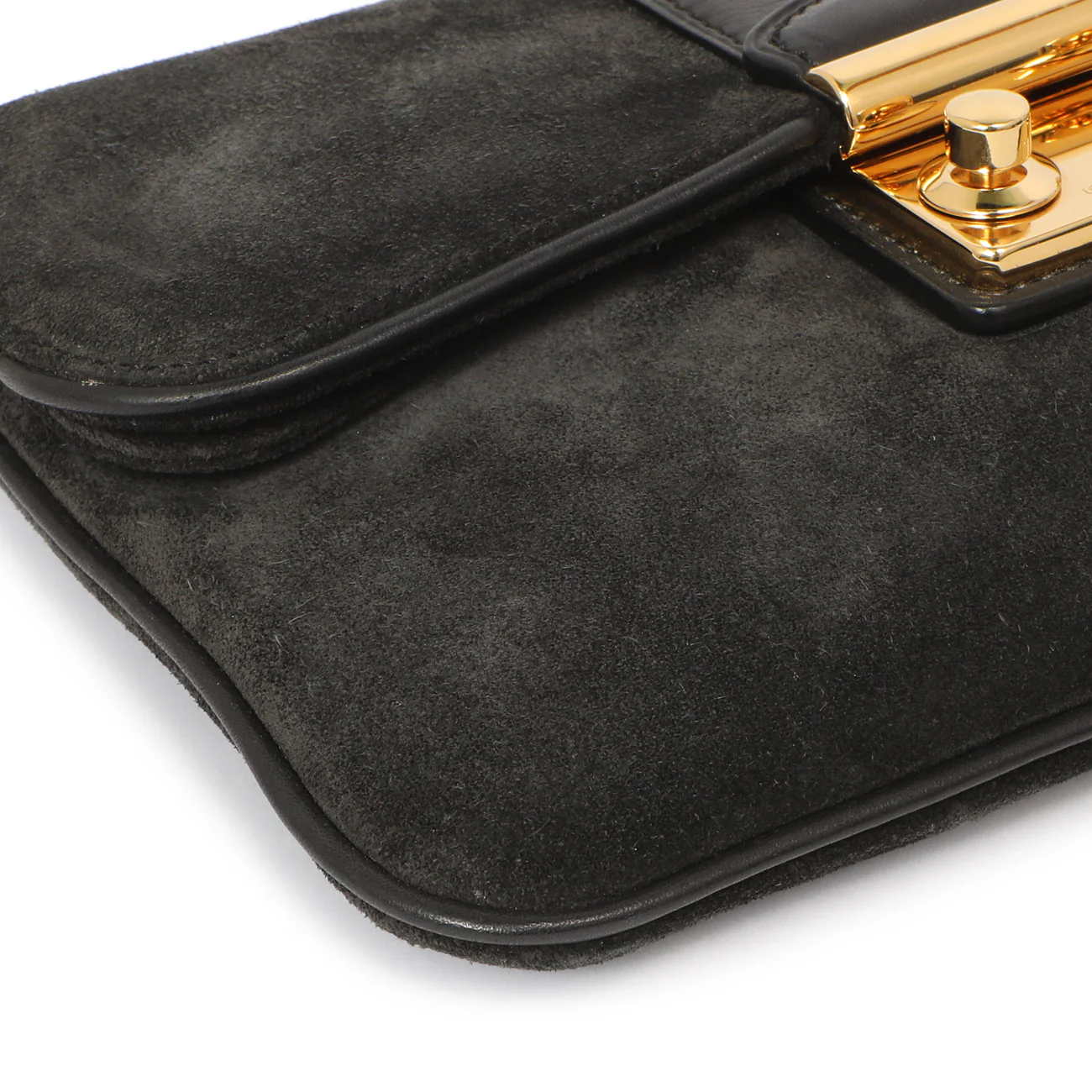 Louis Vuitton Black Suede Sofia Coppola Slim Clutch - Image 4