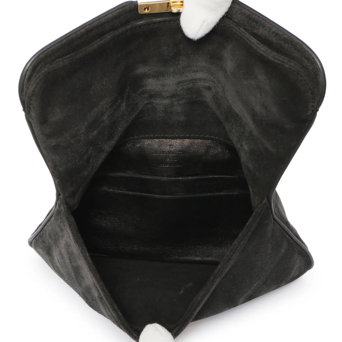 Louis Vuitton Black Suede Sofia Coppola Slim Clutch - Image 8