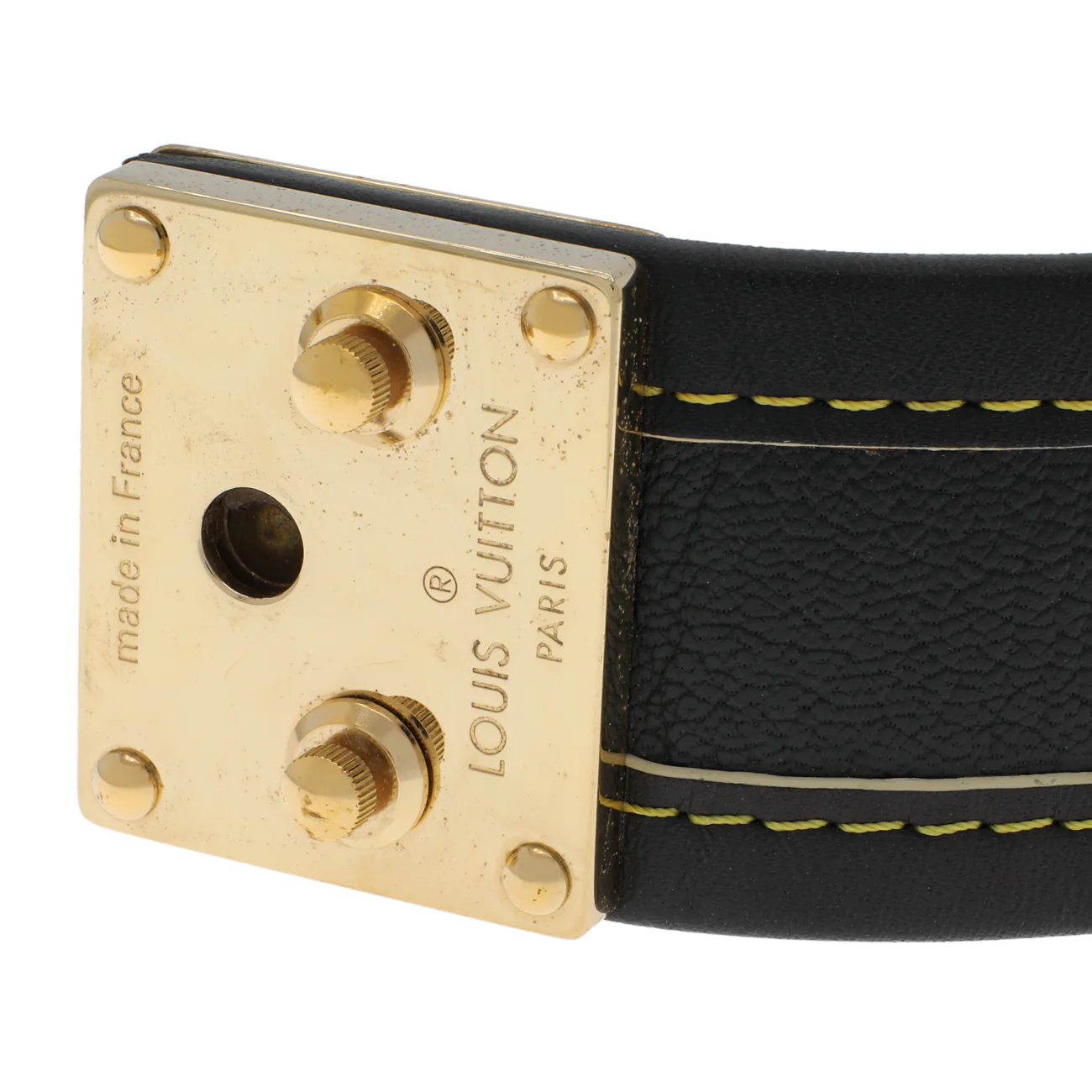 Louis Vuitton Black Suhali S Lock Bracelet - Image 3