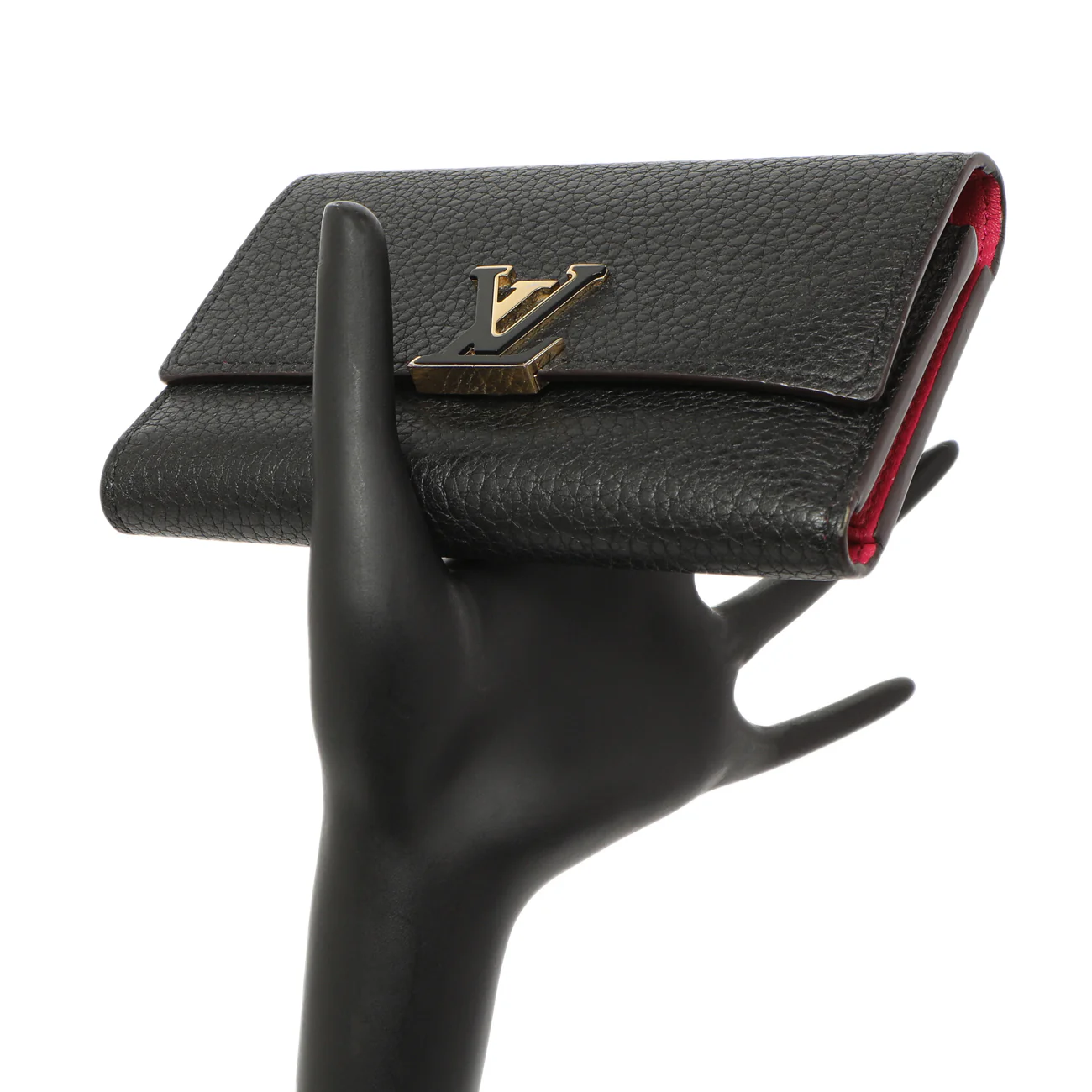 Louis Vuitton Black Taurillon Capucines Compact Wallet - Image 10