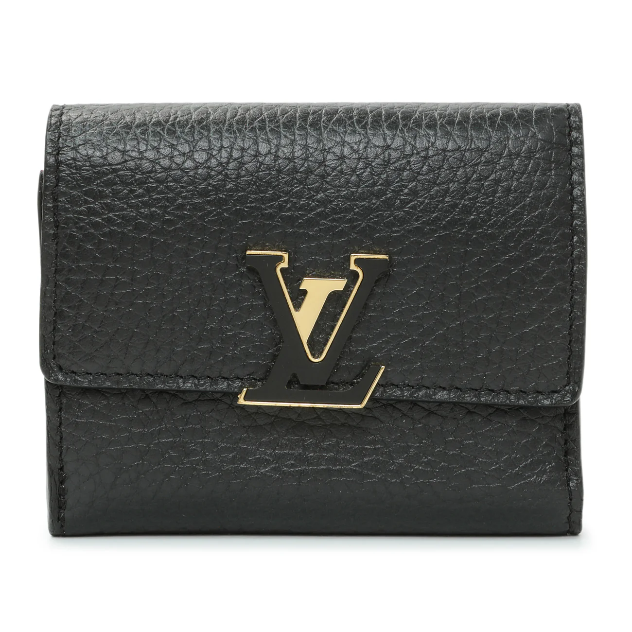 Louis Vuitton Black Taurillon Capucines XS Wallet