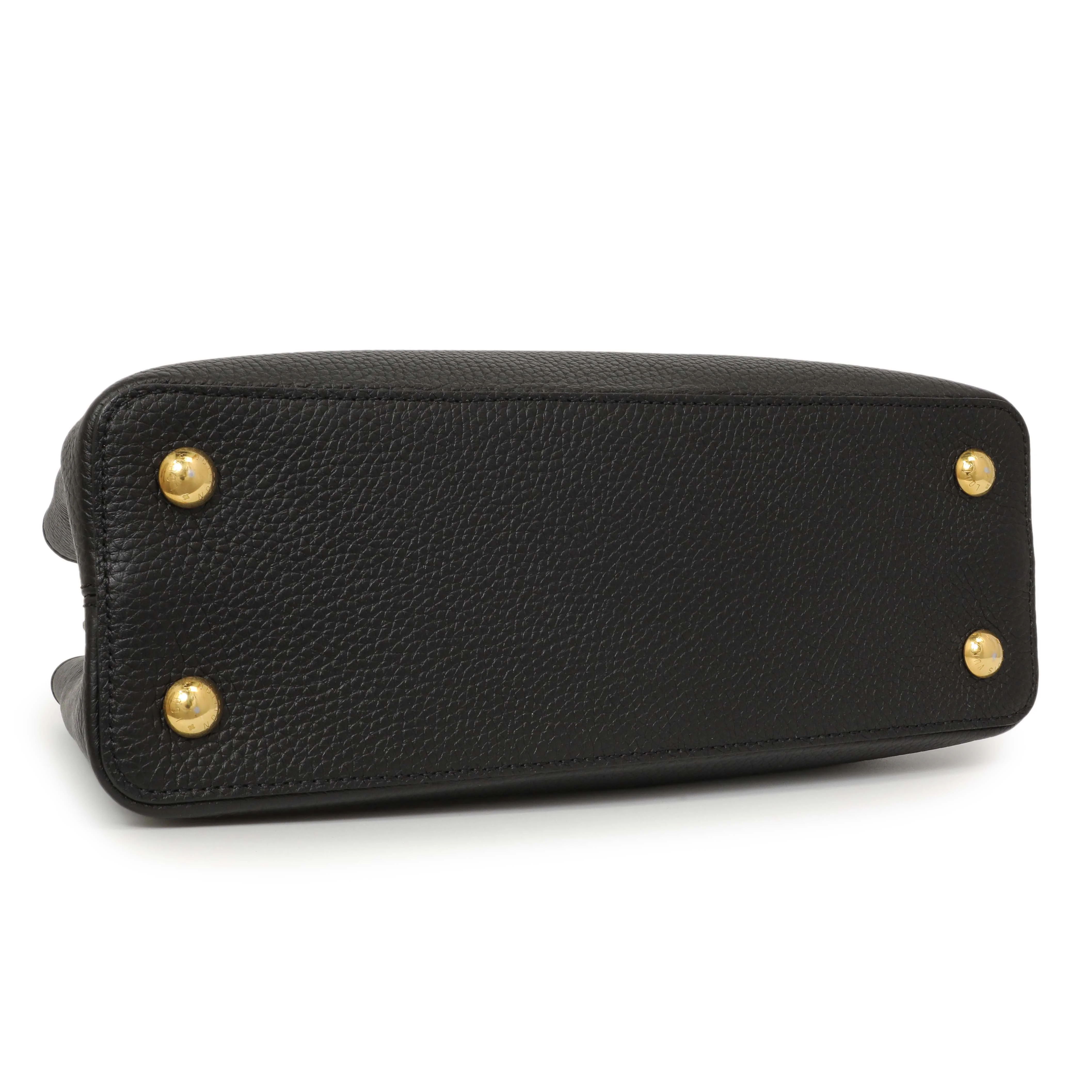 Louis Vuitton Black Taurillon Flower Chain Capucines MM - Image 3