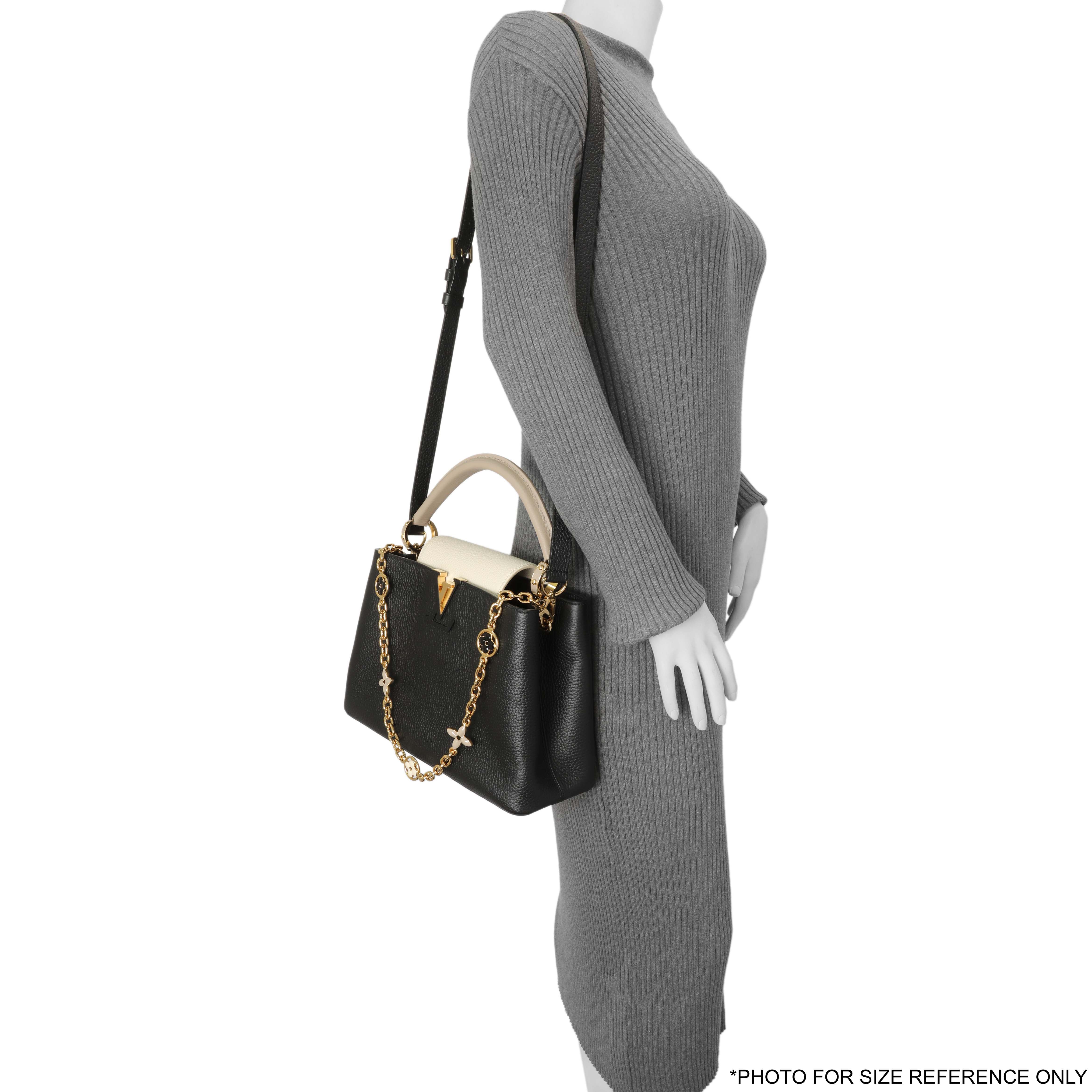 Louis Vuitton Black Taurillon Flower Chain Capucines MM - Image 6