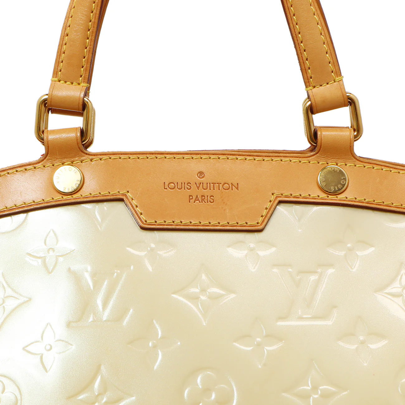 Louis Vuitton Blanc Corail Vernis Brea MM - Image 11