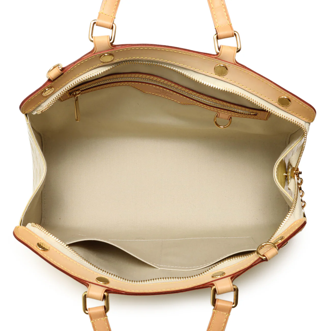 Louis Vuitton Blanc Corail Vernis Brea MM - Image 8