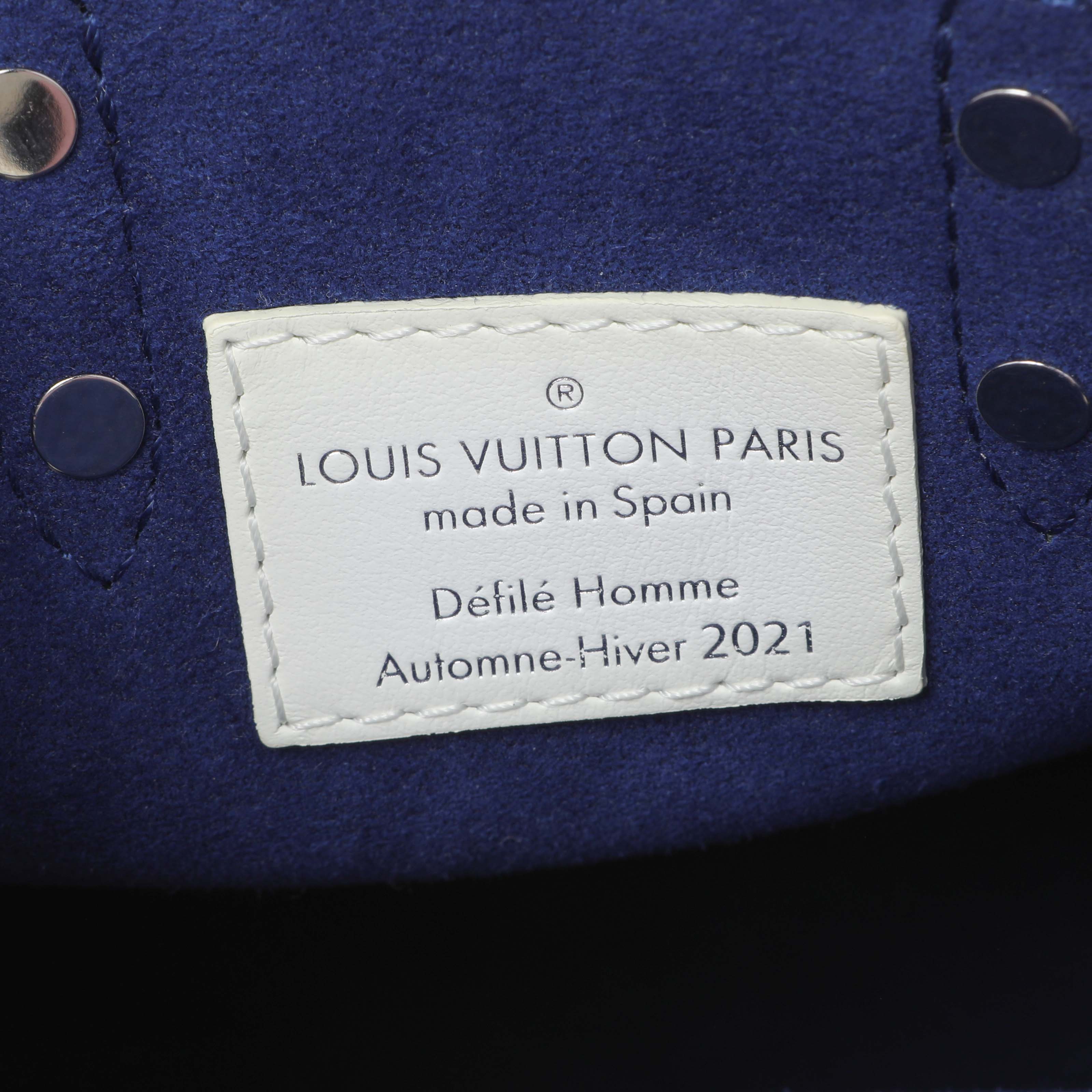 Louis Vuitton Blue Calfskin Virgil Abloh Sac Plat XS - Image 9