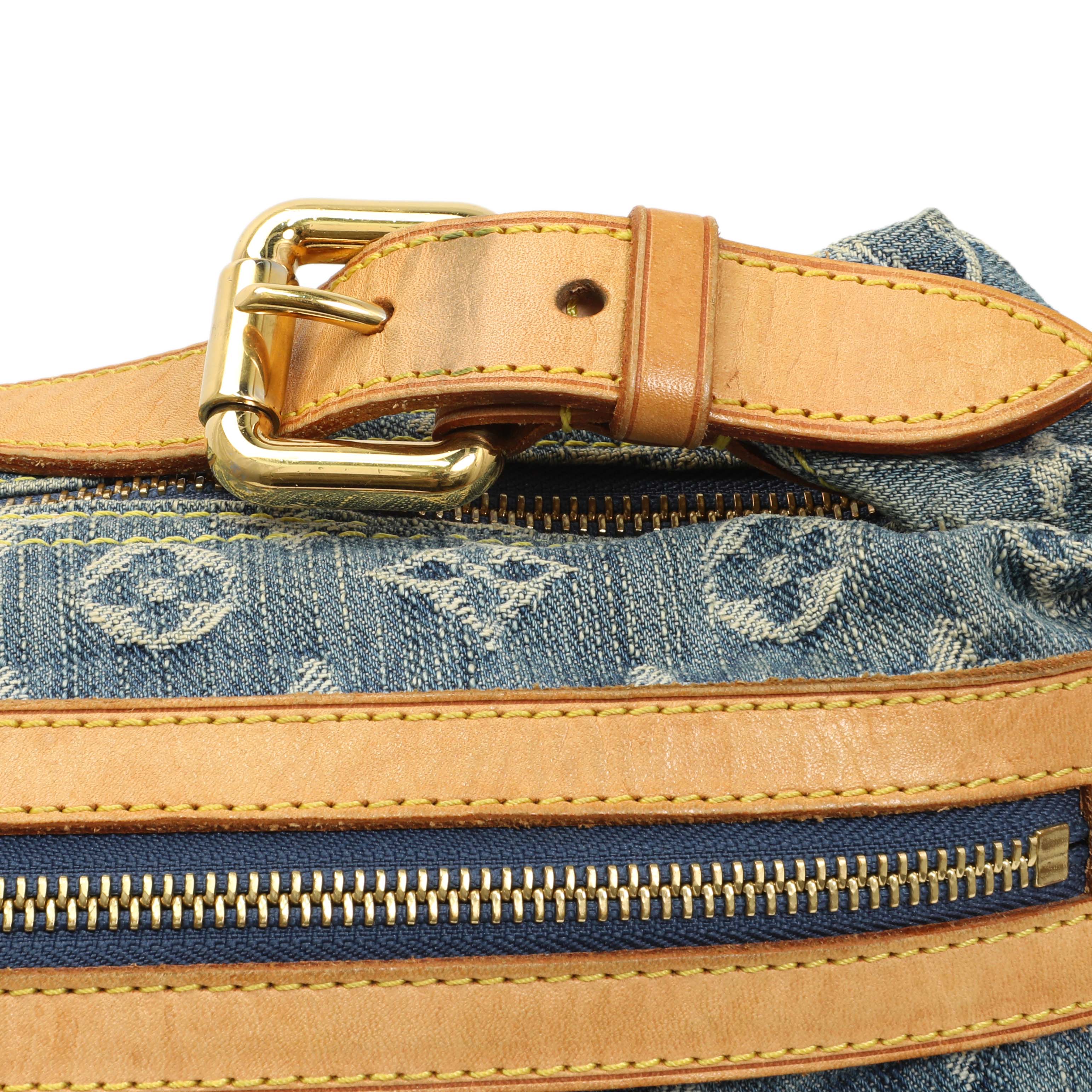 Louis Vuitton Blue Monogram Denim Baggy PM - Image 11