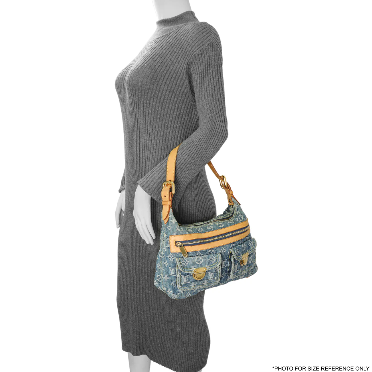 Louis Vuitton Blue Monogram Denim Baggy PM - Image 12