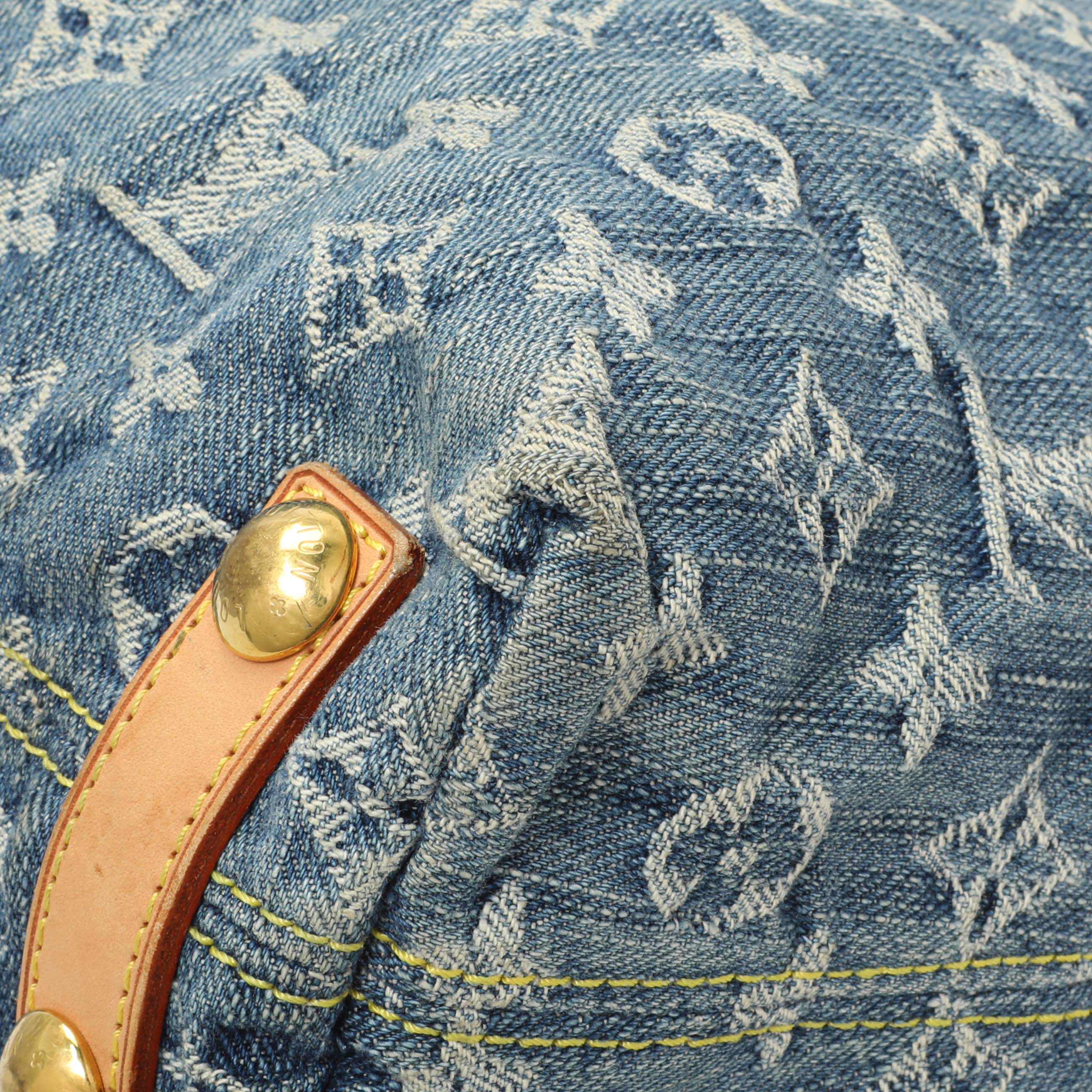 Louis Vuitton Blue Monogram Denim Baggy PM - Image 7