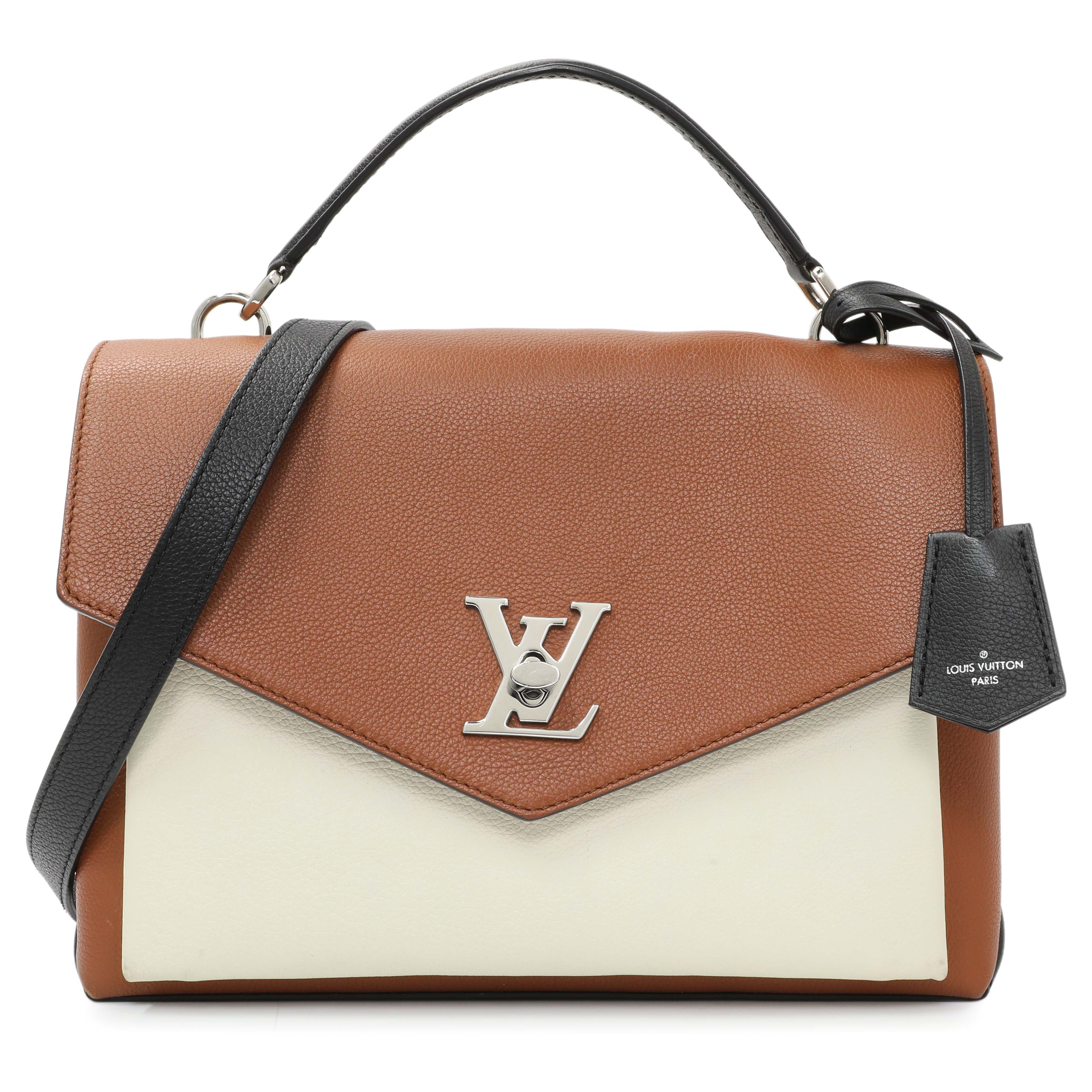 Louis Vuitton Caramel Creme Black Soft Calfskin My Lockme Top Handle