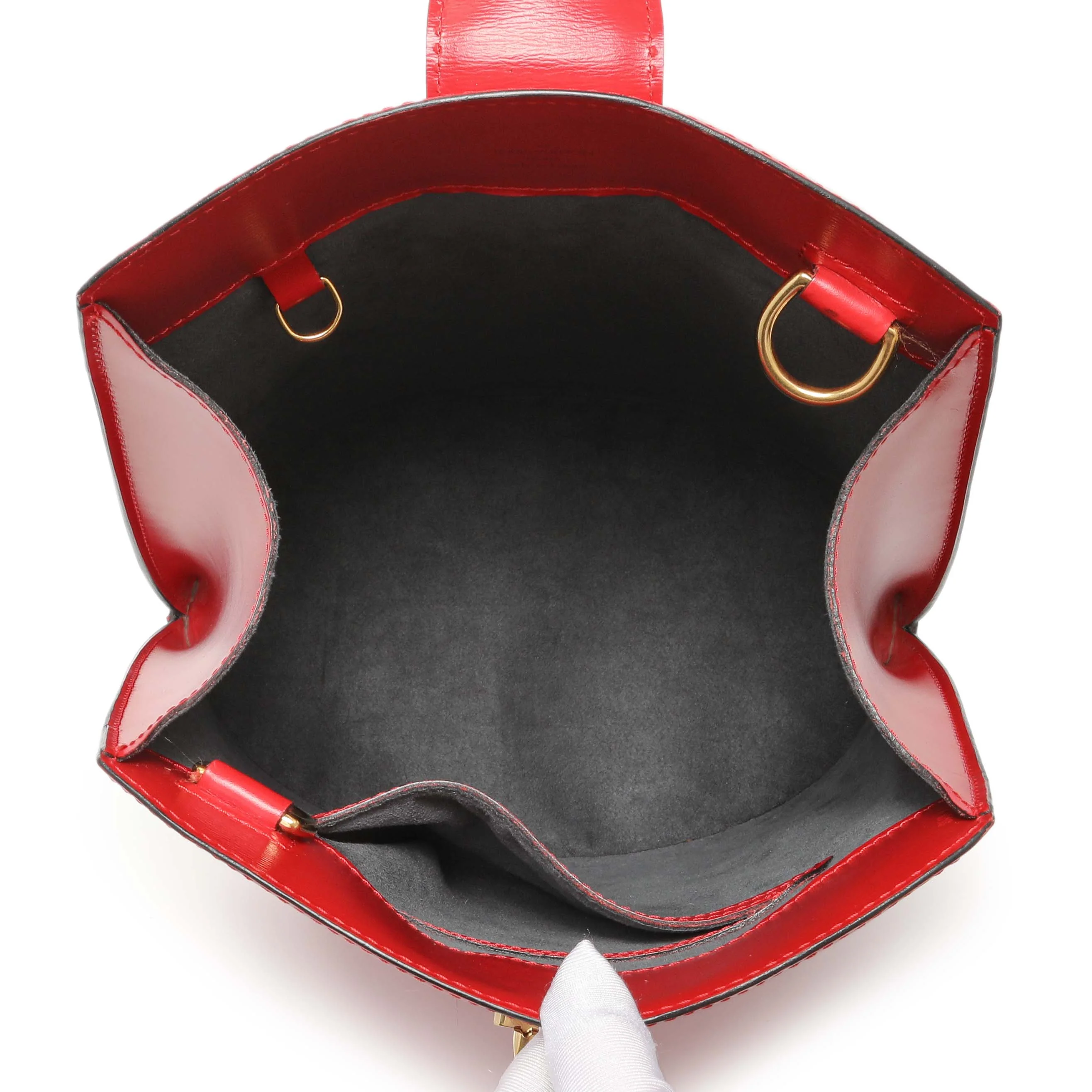 Louis Vuitton Castillan Red Epi Cluny - Image 4