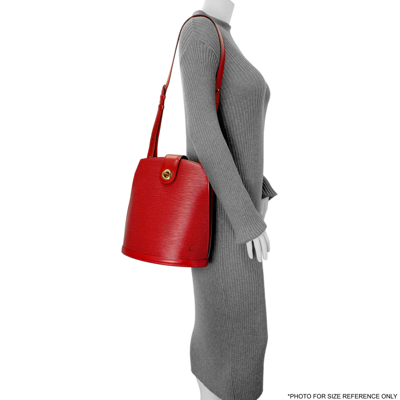Louis Vuitton Castillan Red Epi Cluny - Image 7