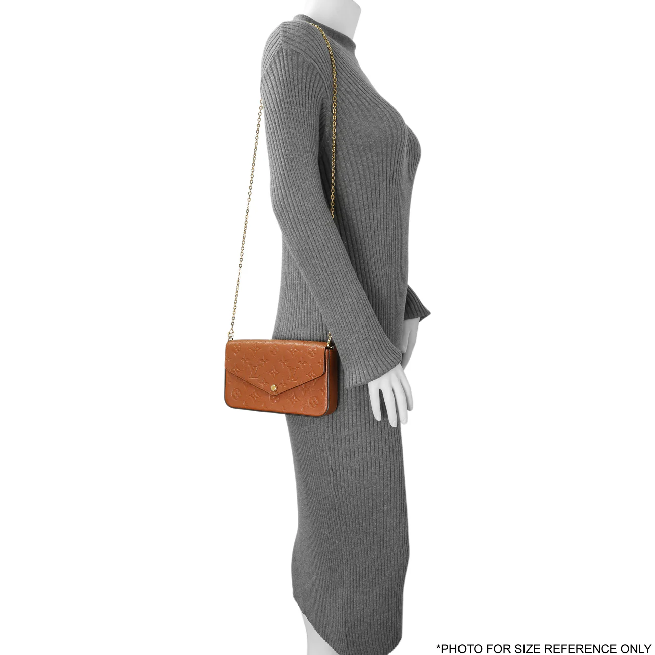Louis Vuitton Cognac Empreinte Pochette Felicie Chain Wallet - Image 7