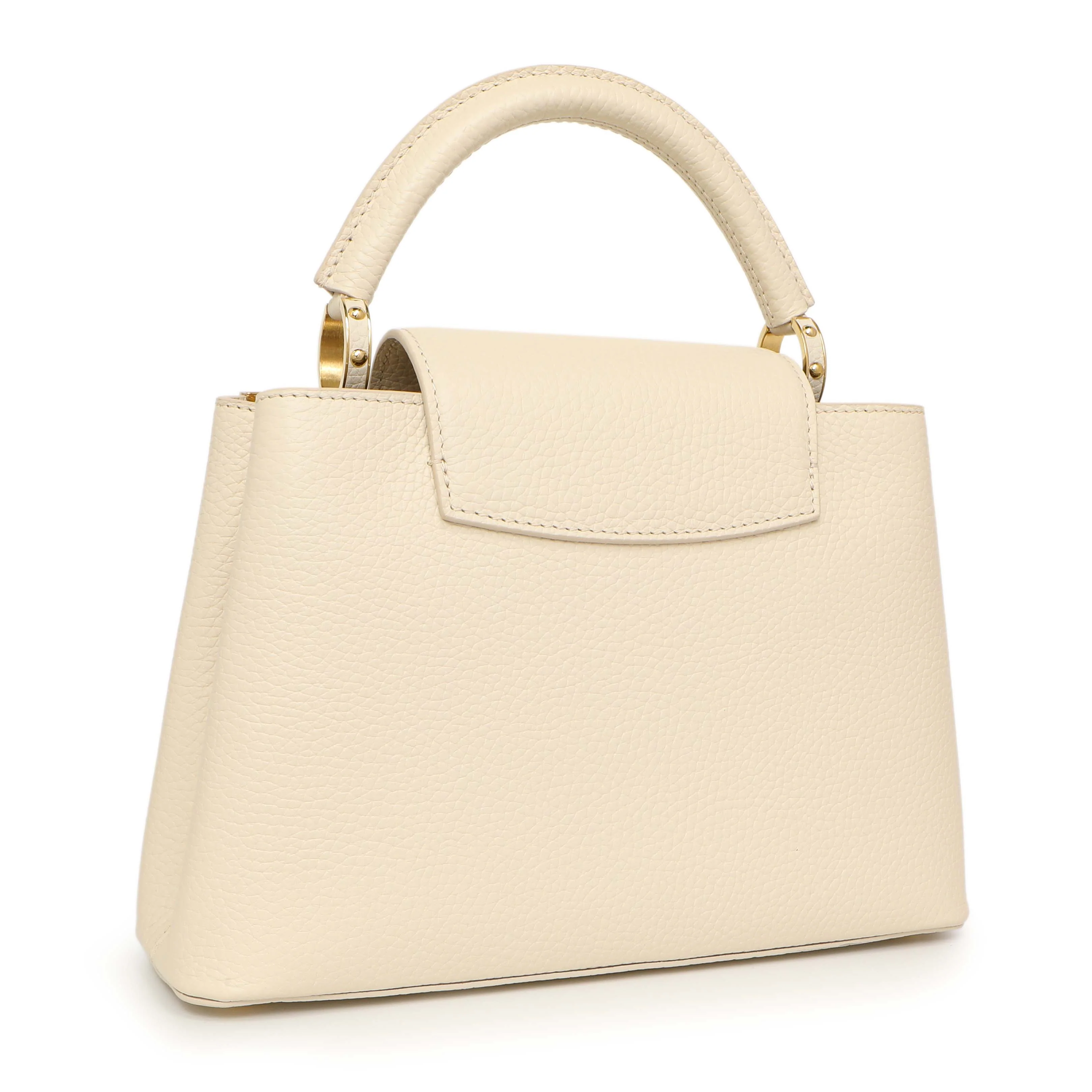 Louis Vuitton Creme Nacre Taurillon Flower Crown Capucines BB - Image 2