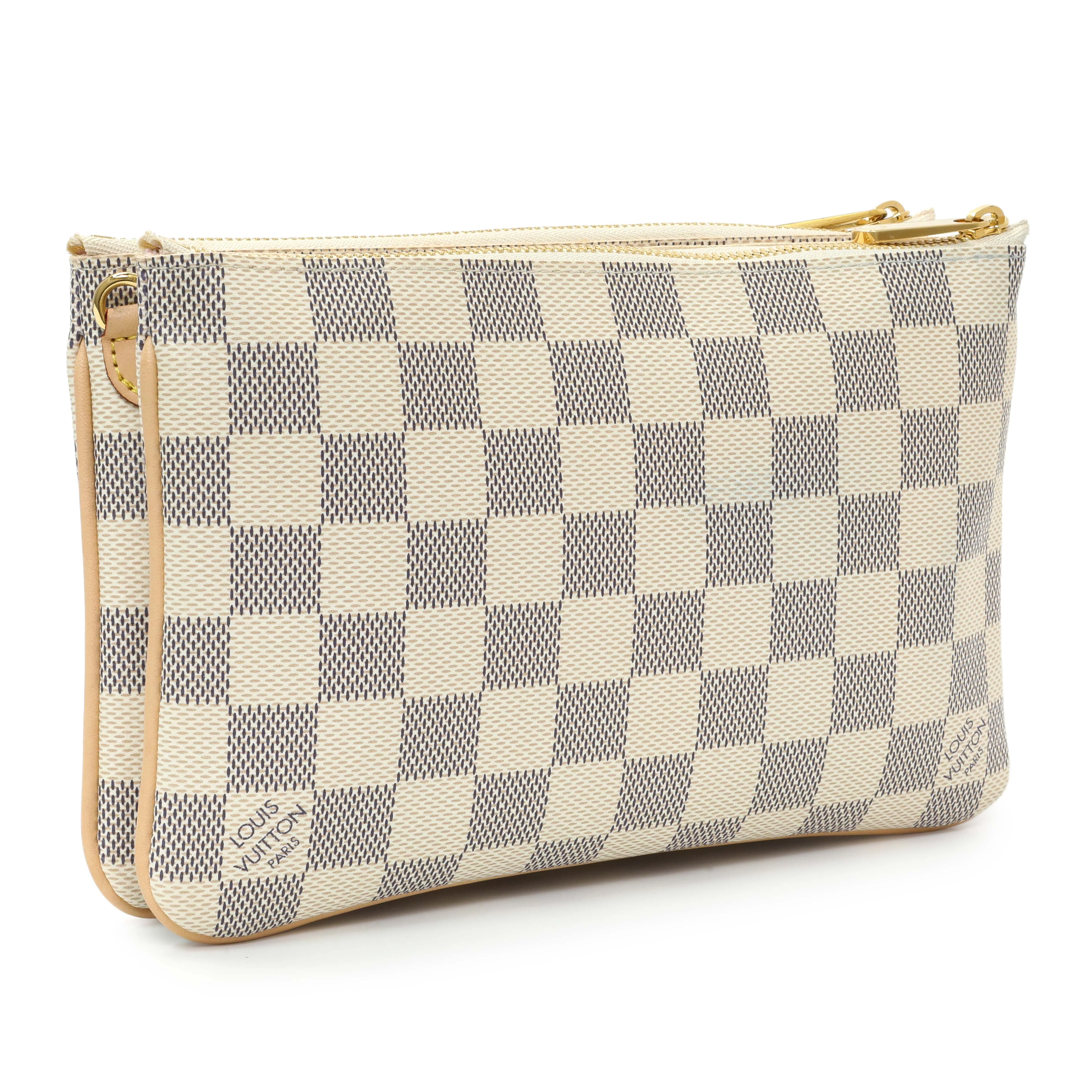 Louis Vuitton Damier Azur Double Zip Pochette - Image 2