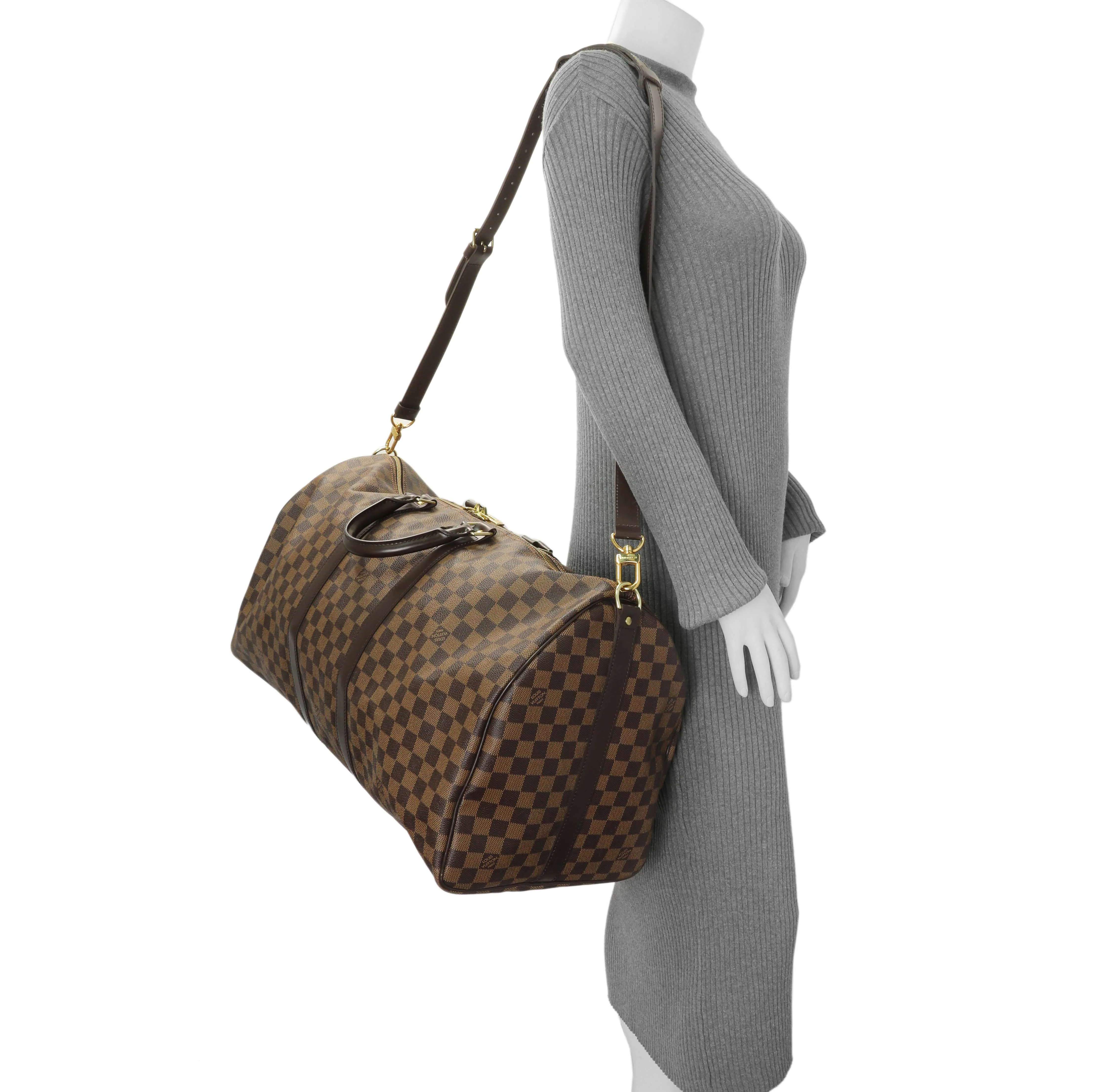 Louis Vuitton Damier Ebene Keepall Bandouliere 55 - Image 11