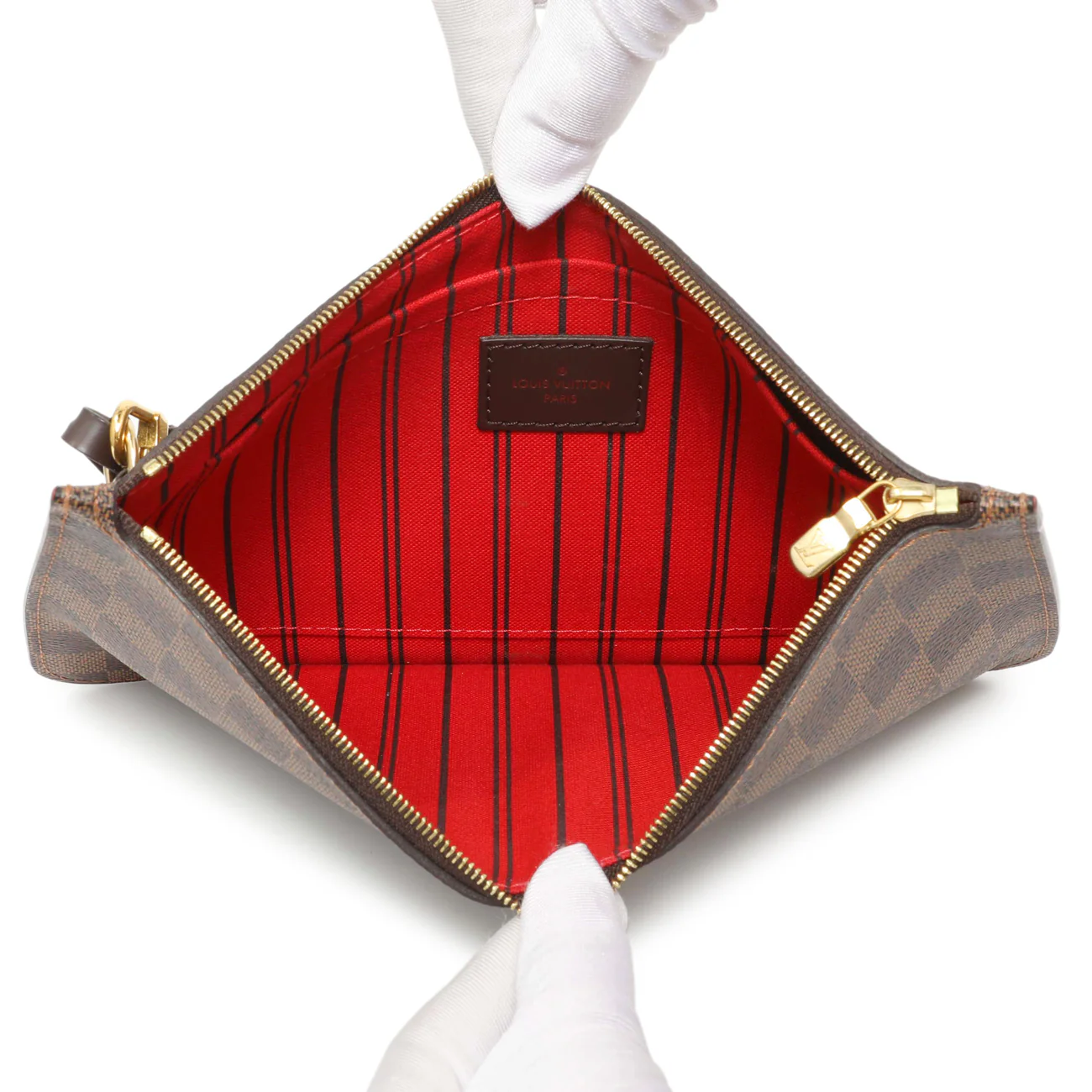 Louis Vuitton Damier Ebene Neverfull Pochette MM GM - Image 4