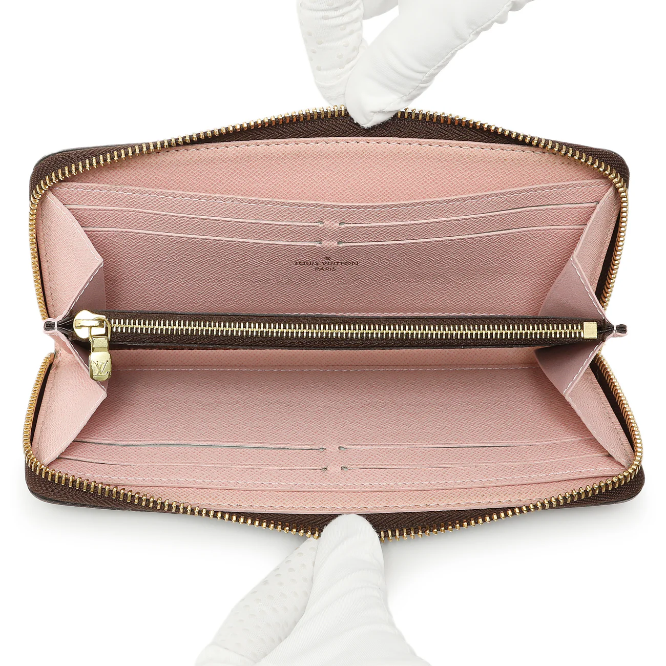 Louis Vuitton Damier Ebene Rose Ballerine Clemence Wallet - Image 4