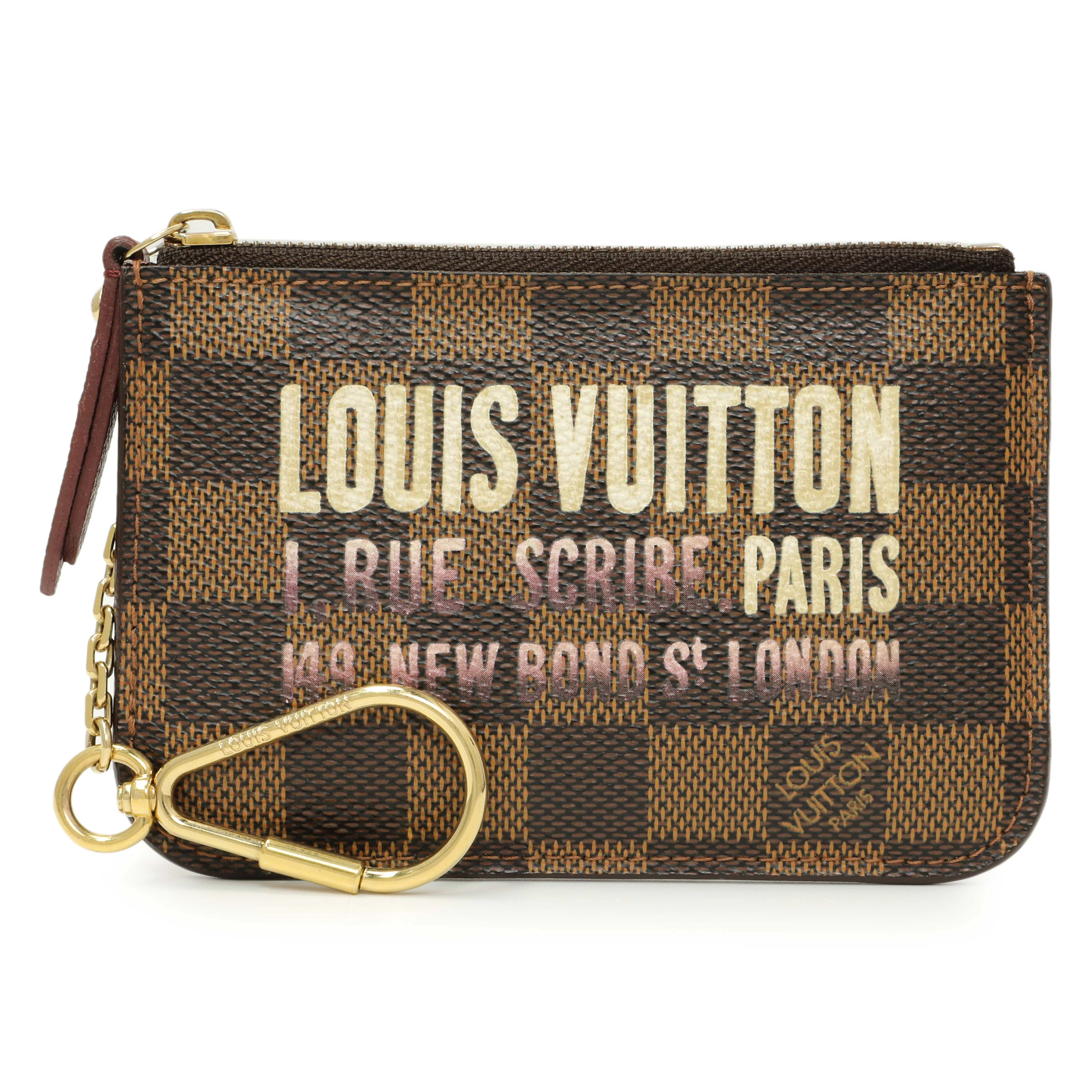 Louis Vuitton Damier Ebene Scribe Affiche Key Pouch